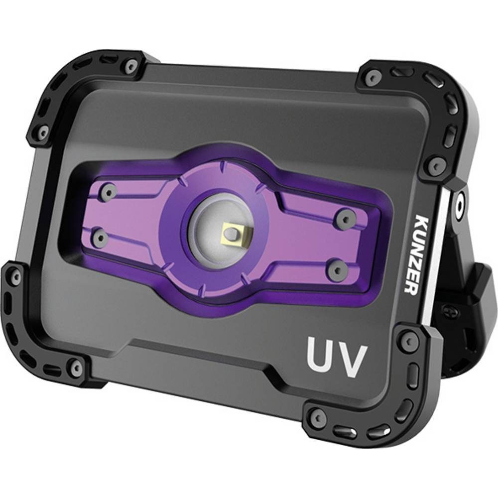 Kunzer Arbeitsleuchte UV-Arbeitsscheinwerfer mit LED-Technik PL-2 UV, Als Powerbank verwendbar, Inkl. UV-Licht, klappbar, Ladeanzeige
