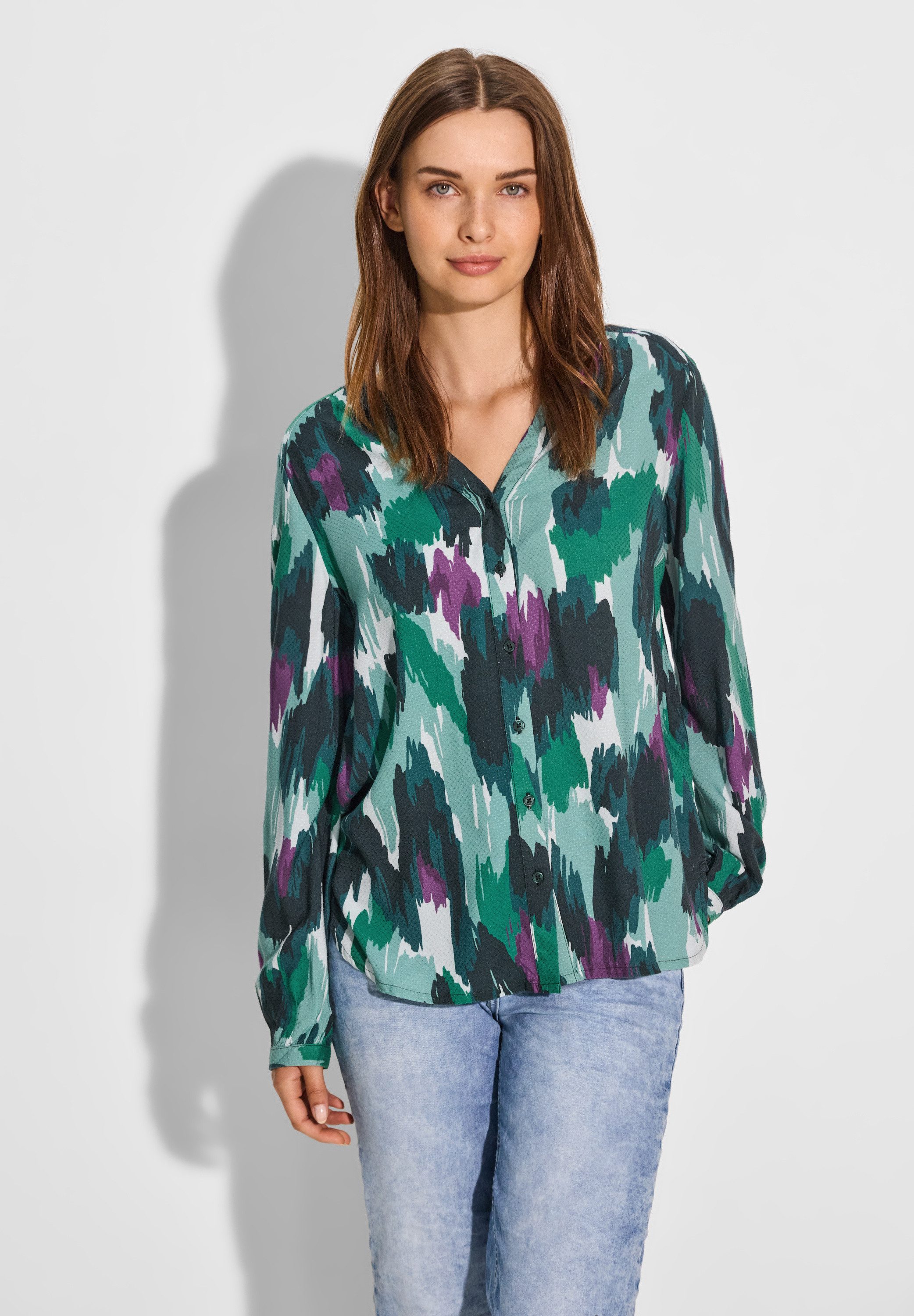 CECIL Langarmbluse aus softer Viskose günstig online kaufen