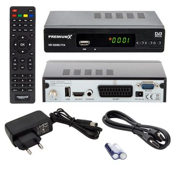 PremiumX HD 520SE FTA Digital Satelliten-Receiver DVB-S2 HDMI SCART USB FullHD SAT-Receiver