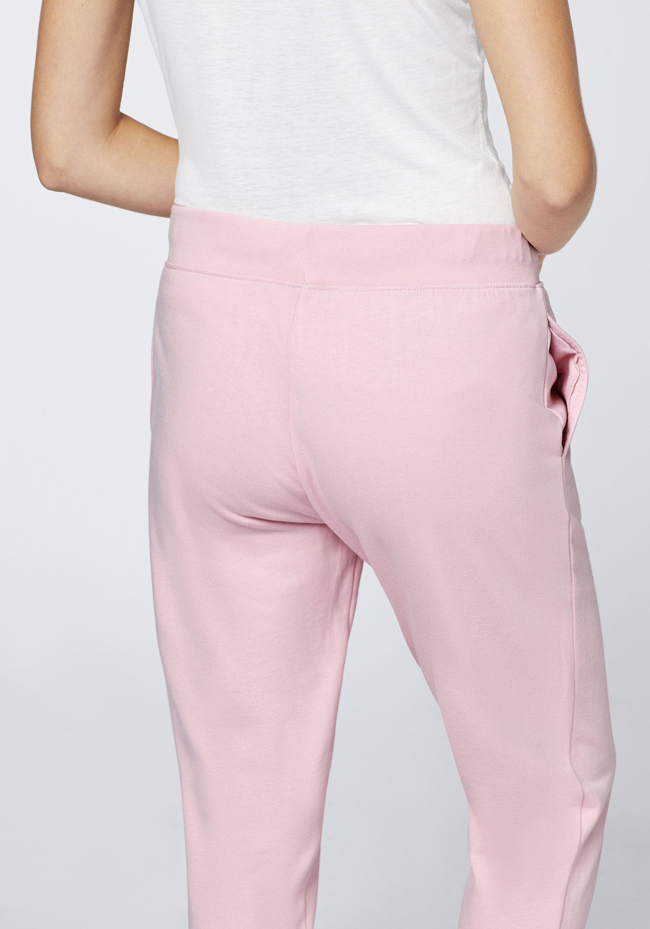 Oklahoma Jeans 14-2305 mit Pink Schriftzug-Tunnelzugband Sweathose Nectar