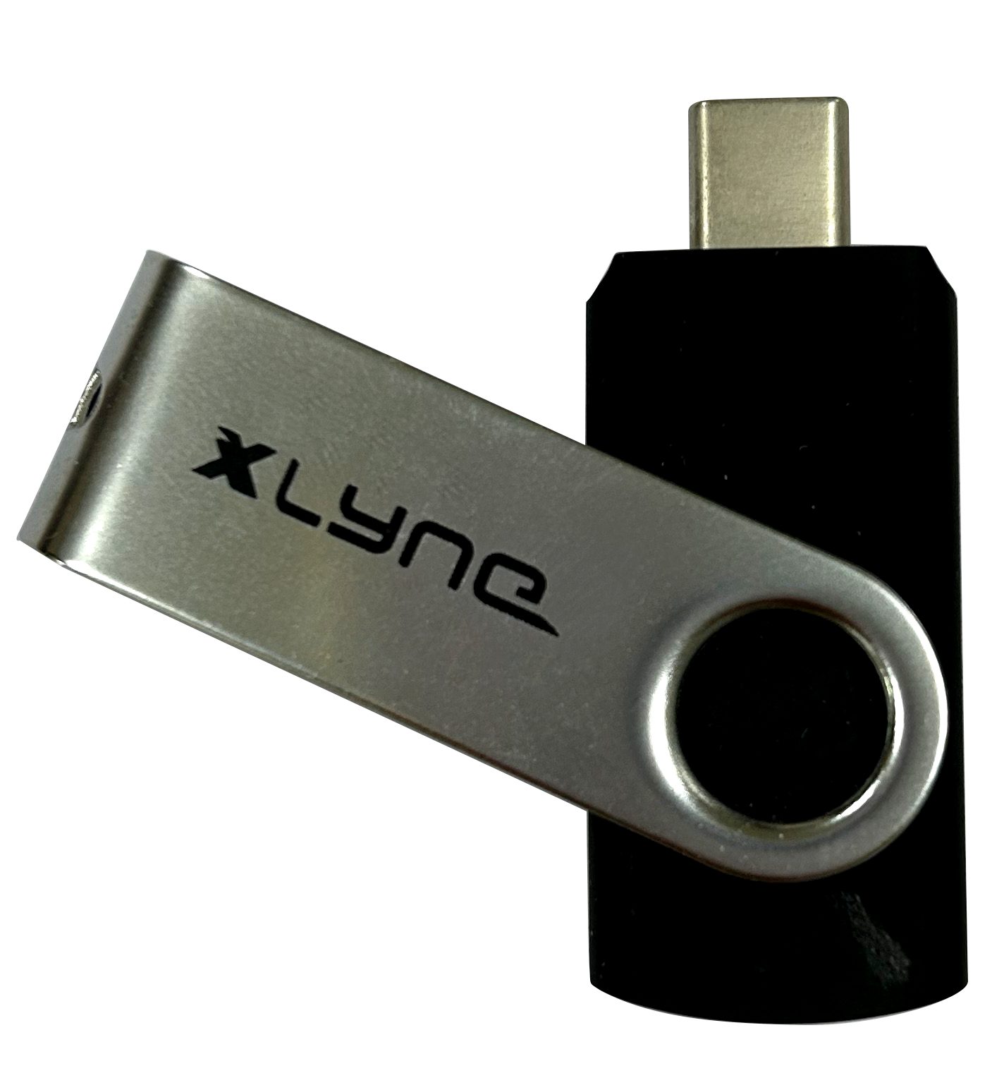 XLYNE USB Type-C SPEED FORCE USB-Stick (USB 3.0, Lesegeschwindigkeit 100 MB/s, robust, Schwarz)