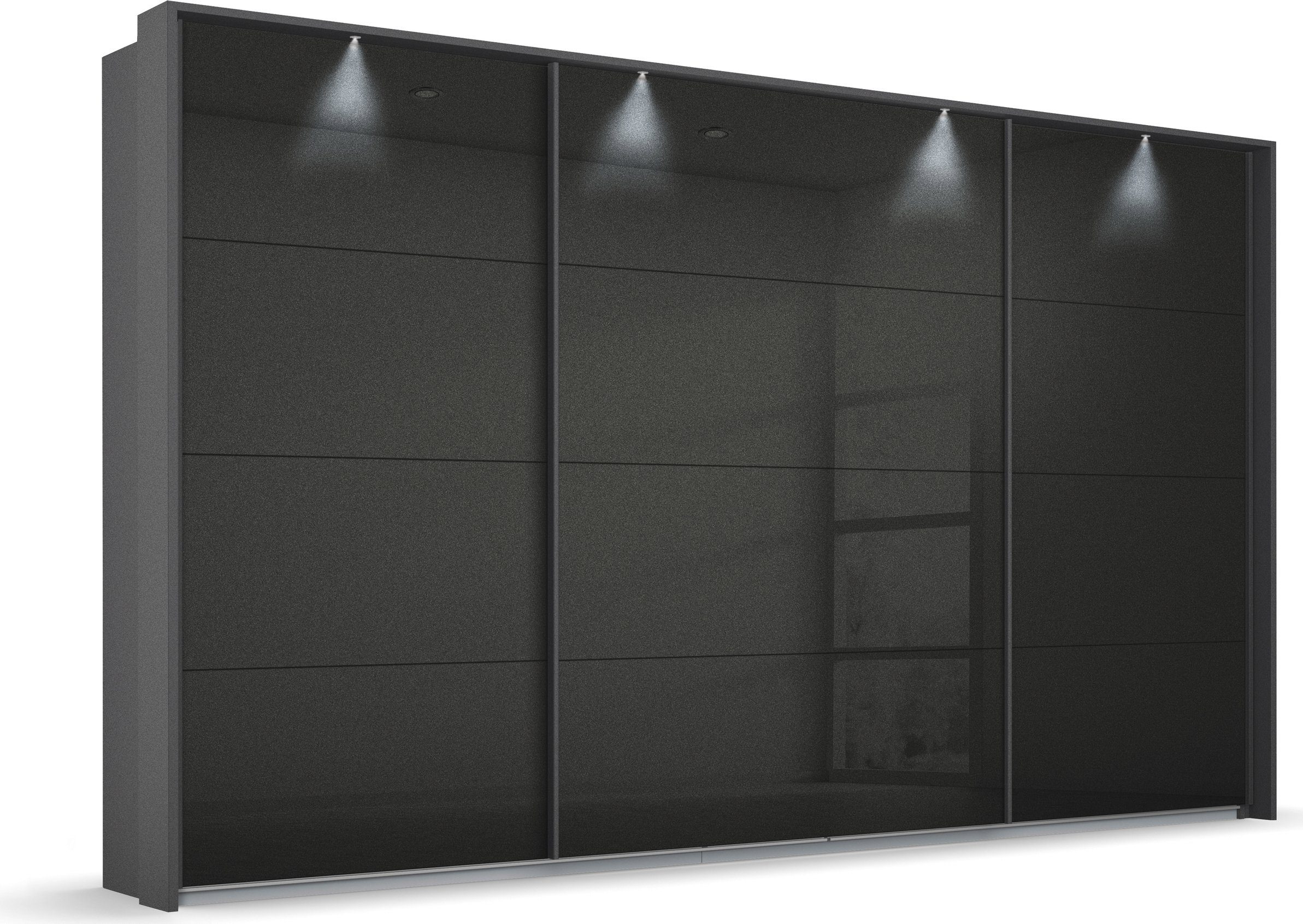 rauch Schwebetürenschrank Kleiderschrank Schrank Garderobe OTELI inkl. 3 Innenschubladen (Breiten 211/278/323/368 cm Höhen 214/233 cm) inkl. Passepartout optional mit Beleuchtung MADE IN GERMANY