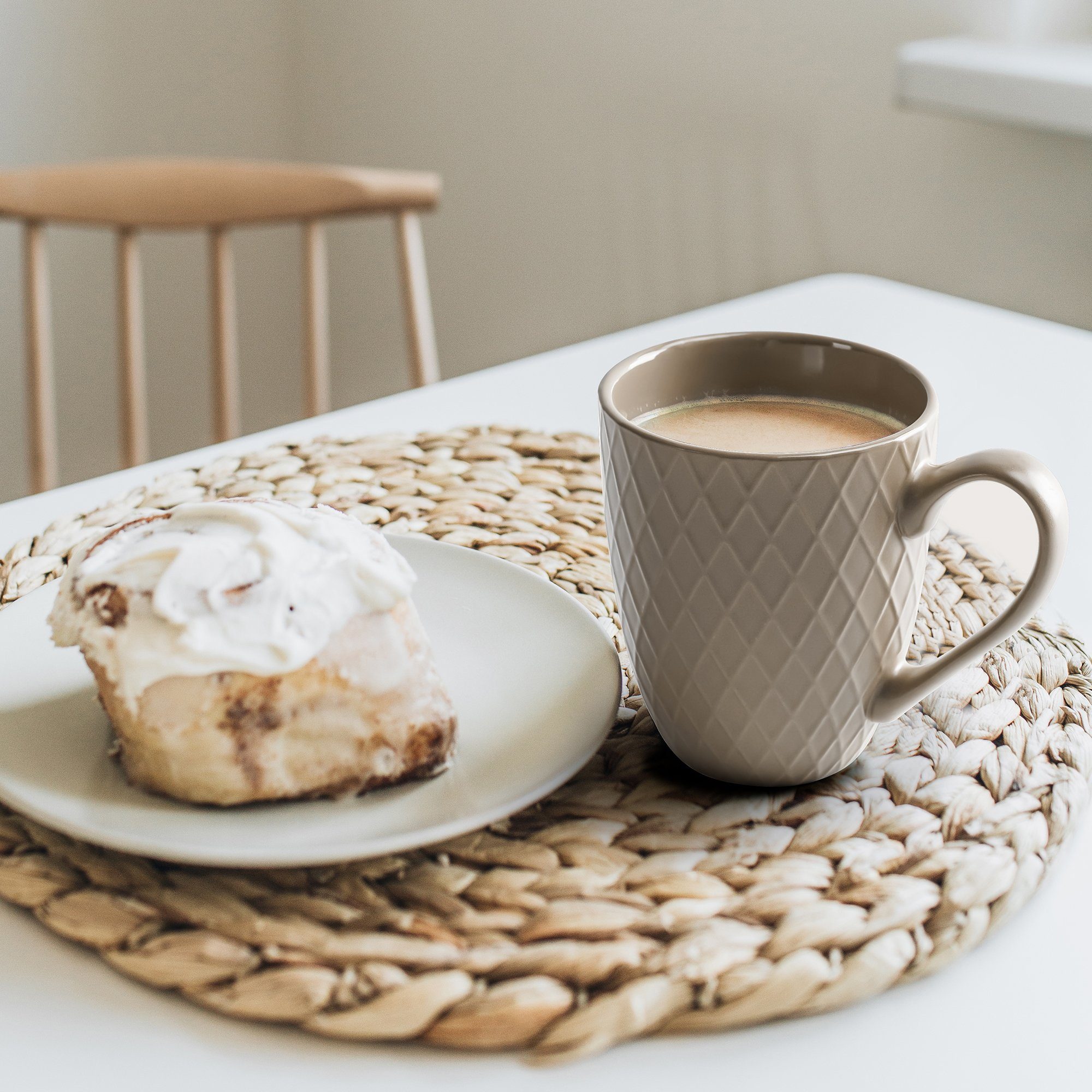 MiaMio Tasse 6 x 400 ml – Kaffeetassen Set / Becher– Moderne Keramik Matt, 6-tlg., Keramik