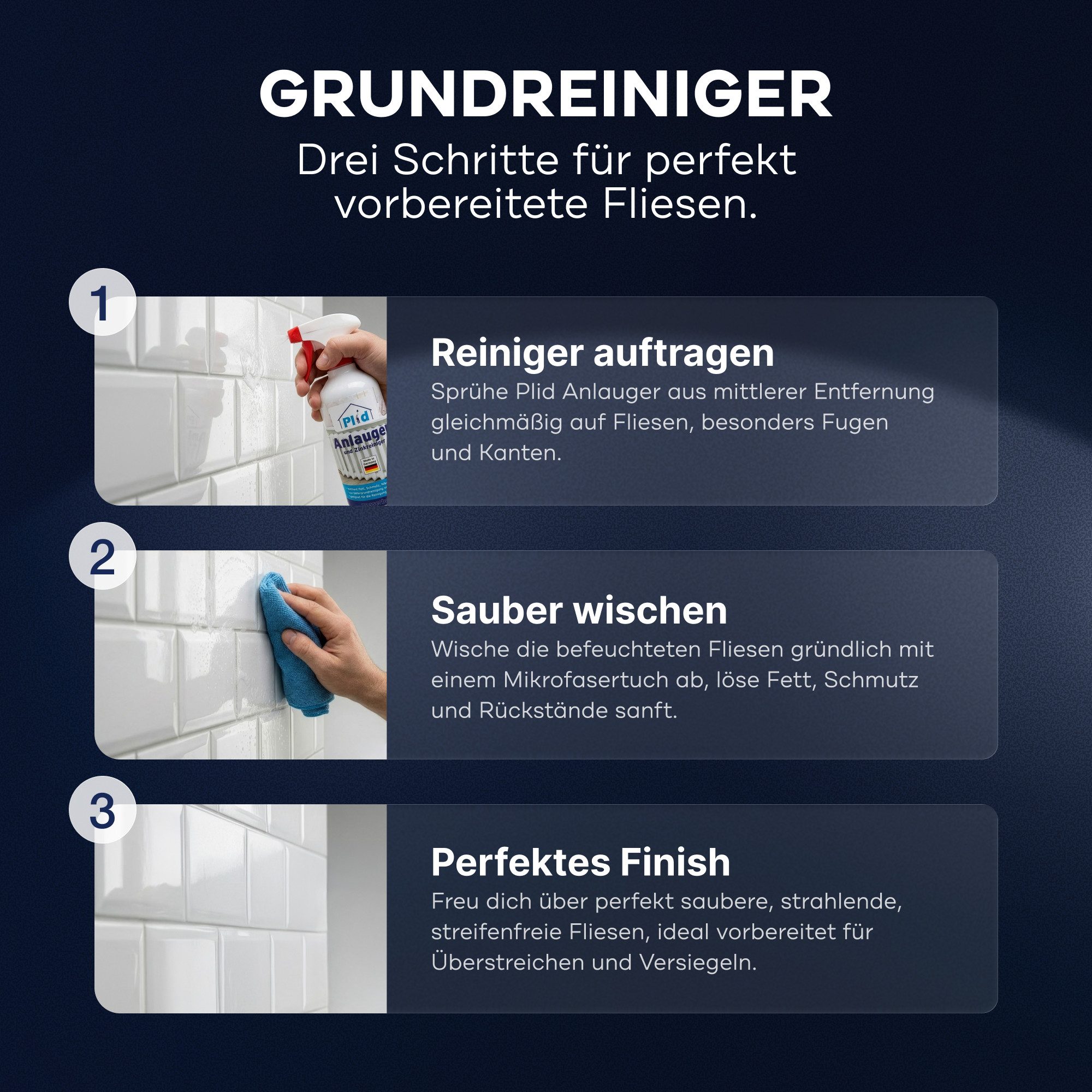 plid Feuchtraumfarbe Premium Anlauger Zinkreiniger Entfetter Kraftreiniger Aktivreiniger, Schnelltrocknend