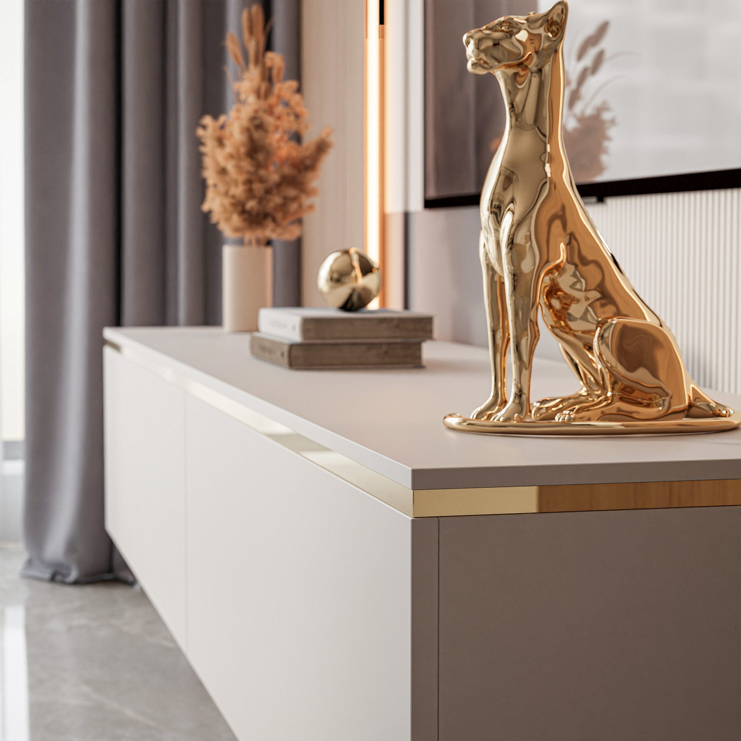 Lookway Lowboard AURORA Kaschmir Hängende TV-Schrank oder auf Beinen 180 cm