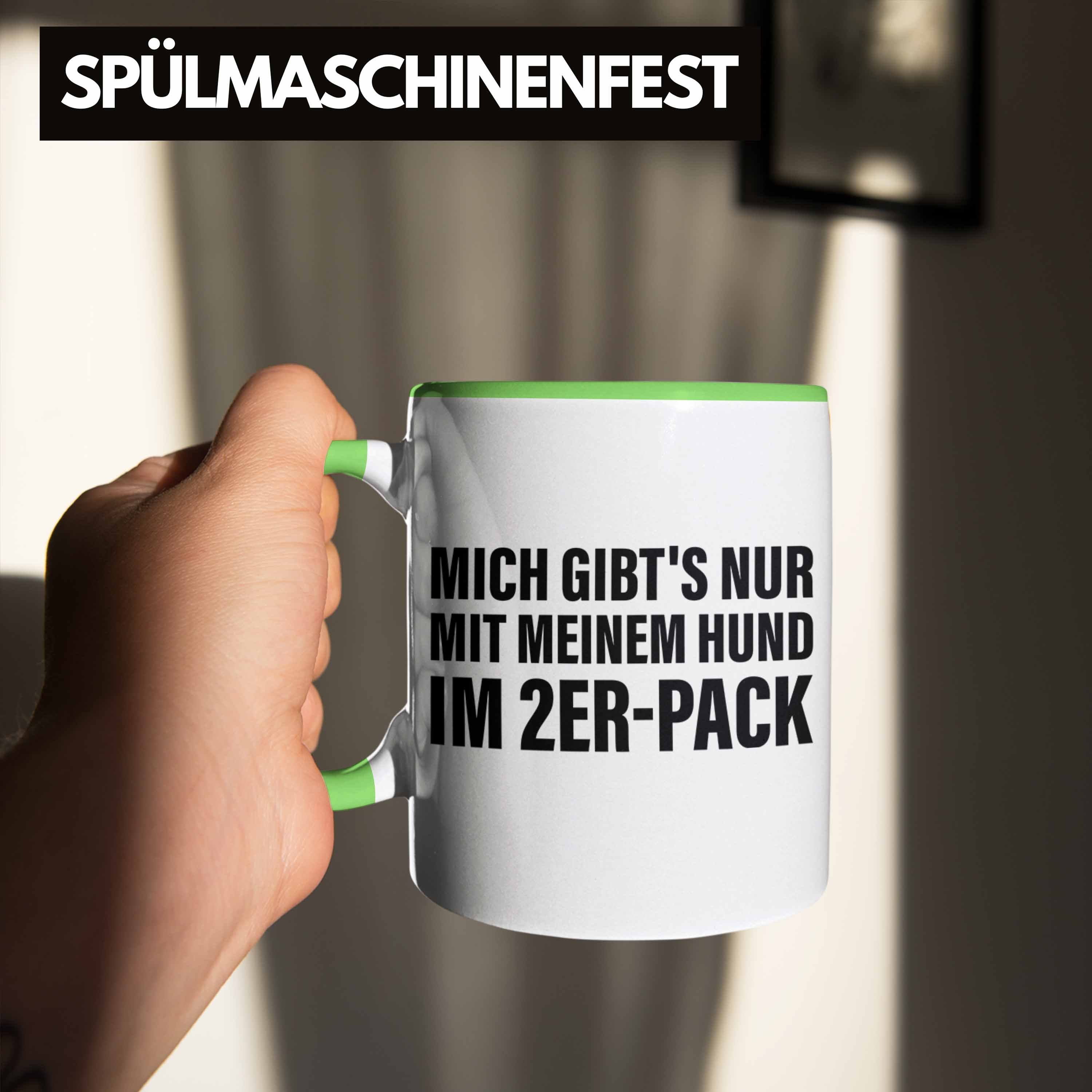 Hundeliebhaber für mit Tasse Kaffeetasse Sprüchen Grün - für Frauen Trendation Lustige Trendation Tasse Lustig Kollegin