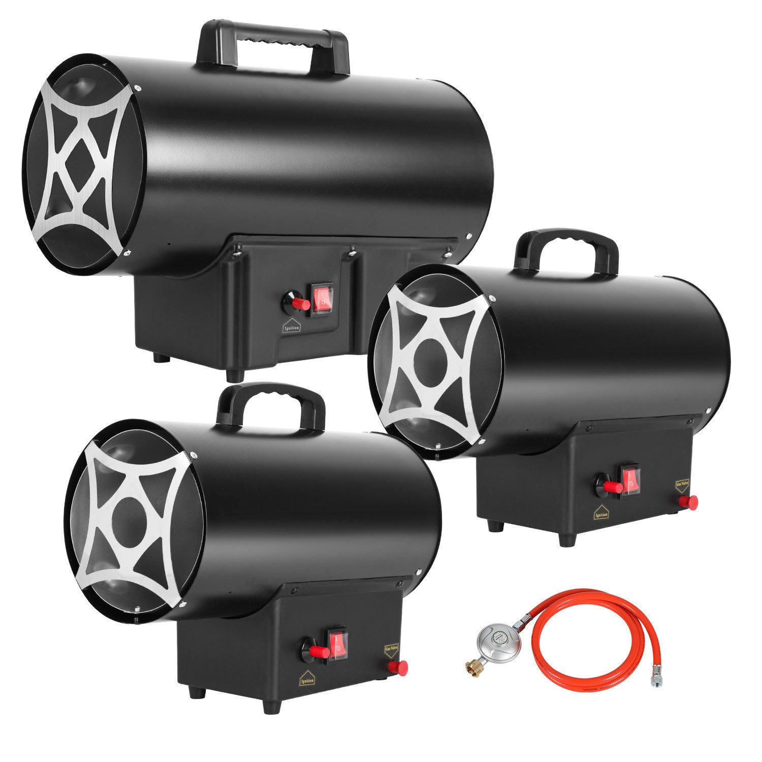 Clanmacy Heizgerät Gasheizgebläse 15 kW, 320 m³/h, für Werkstatt Garage und Baustelle LPG