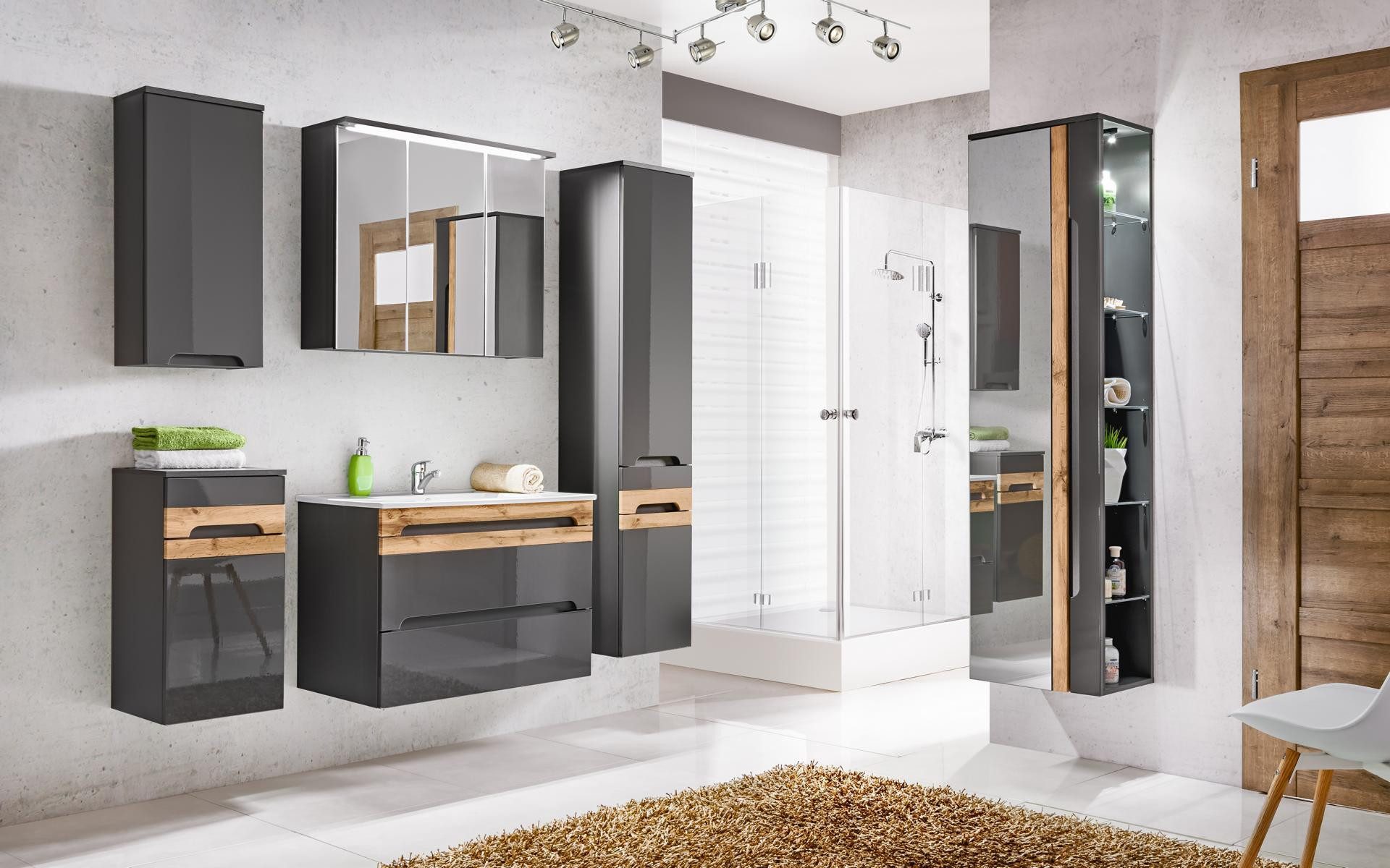 JVmoebel Badezimmer-Set Klassisches Badezimmermöbel in elegantem Design aus Italien, Made in Europa