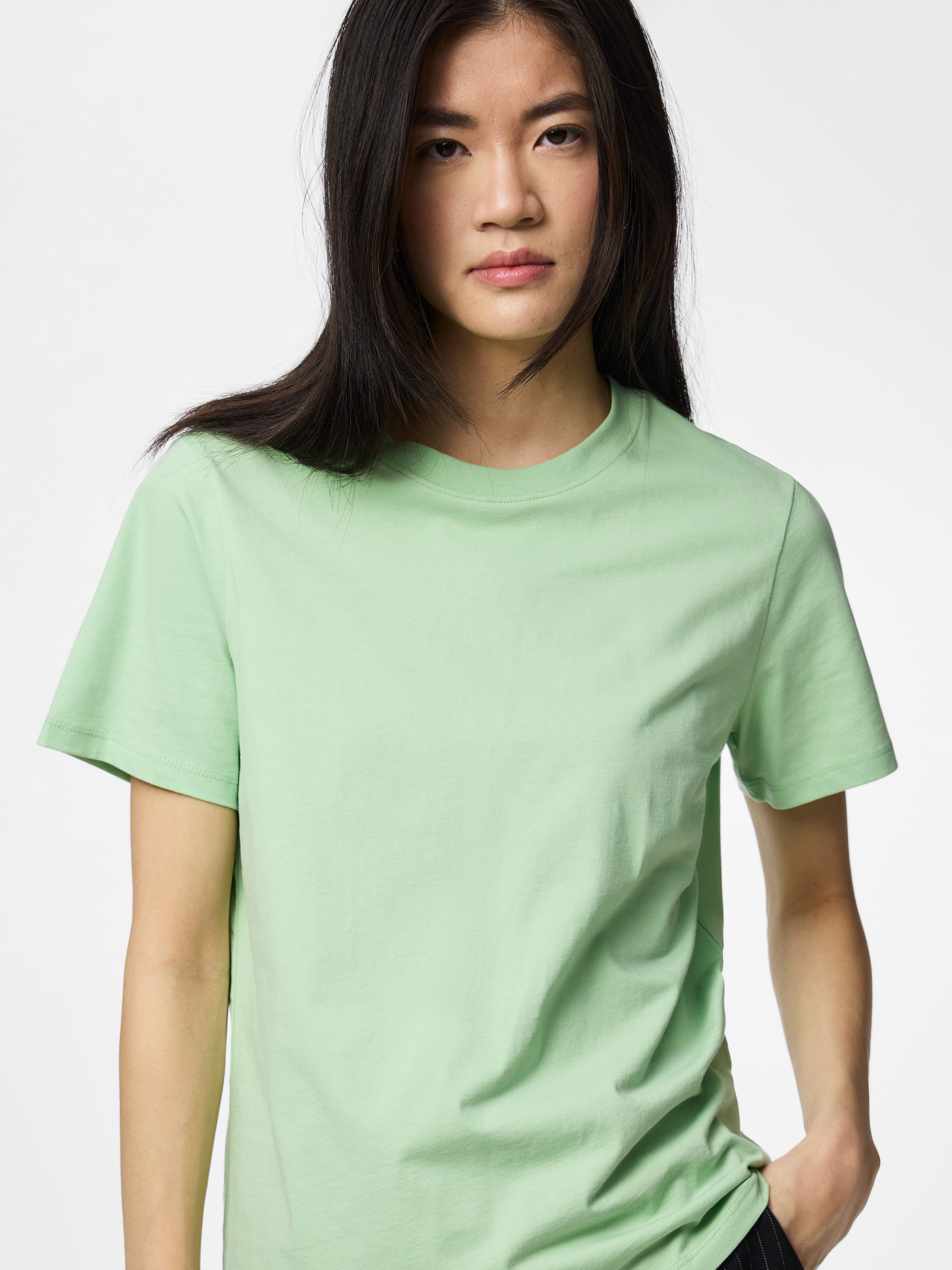 pieces Rundhalsshirt PCRIA SS SOLID TEE NOOS BC