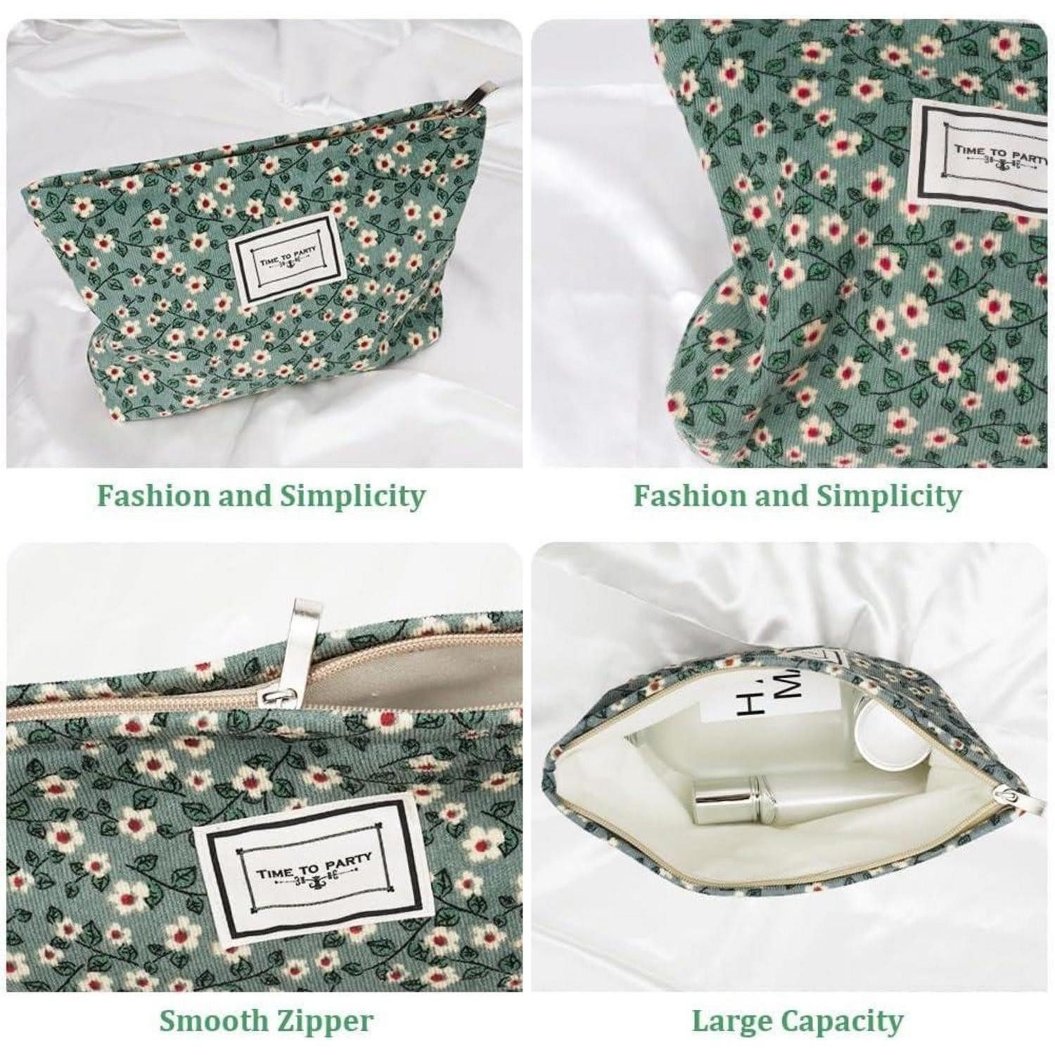 LuxusKollektion Kosmetiktasche Kulturtasche Cord Multifunktionaler Groß Kapazität Waschtasche