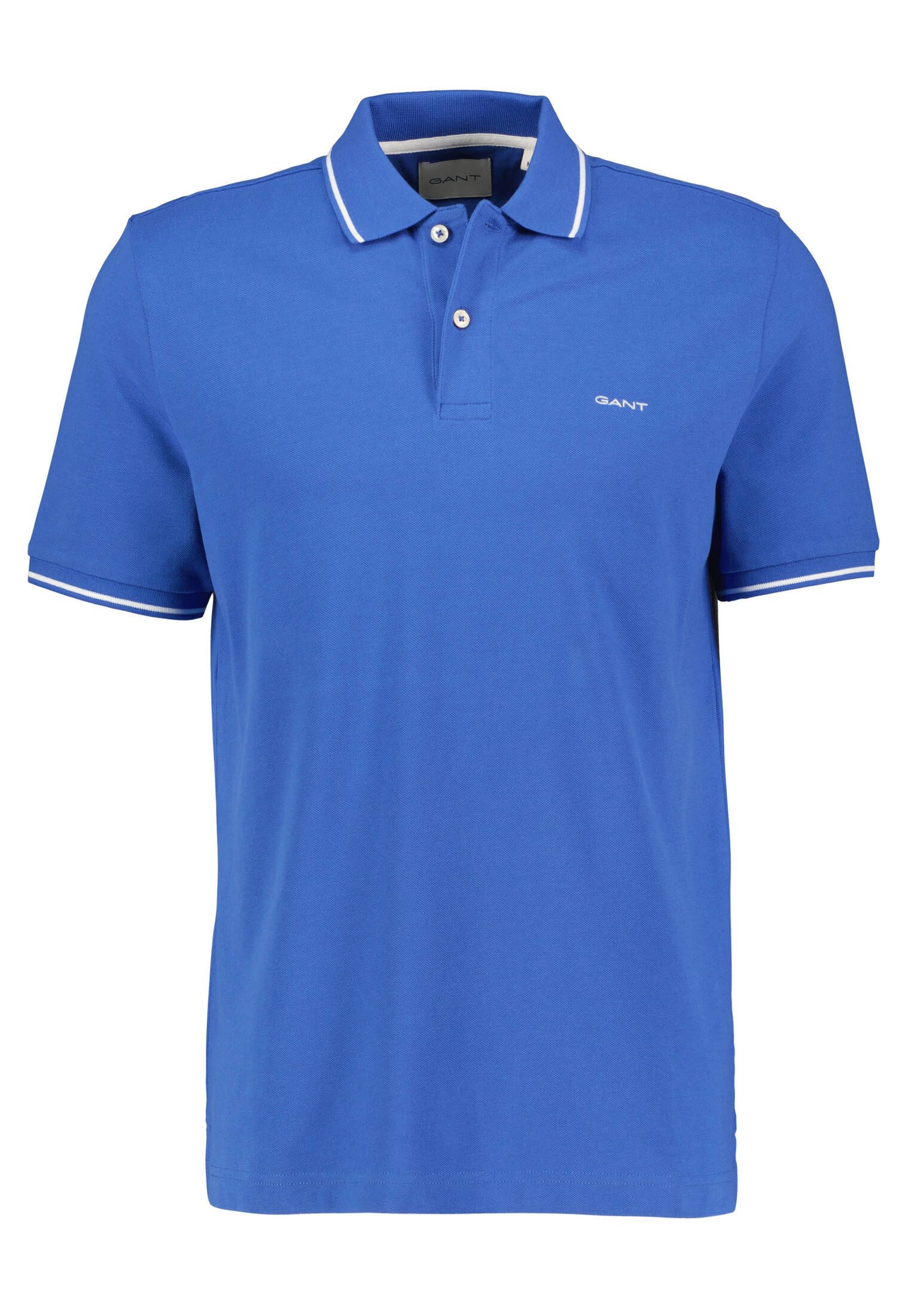 Gant Tipping Piqué Poloshirt Blau - Größe XL günstig online kaufen