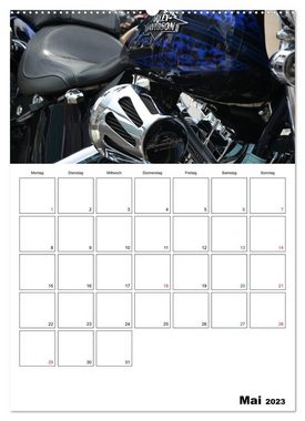 CALVENDO Wandkalender Harley Davidson Familienplaner (Premium, hochwertiger DIN A2 Wandkalender 2023, Kunstdruck in Hochglanz)