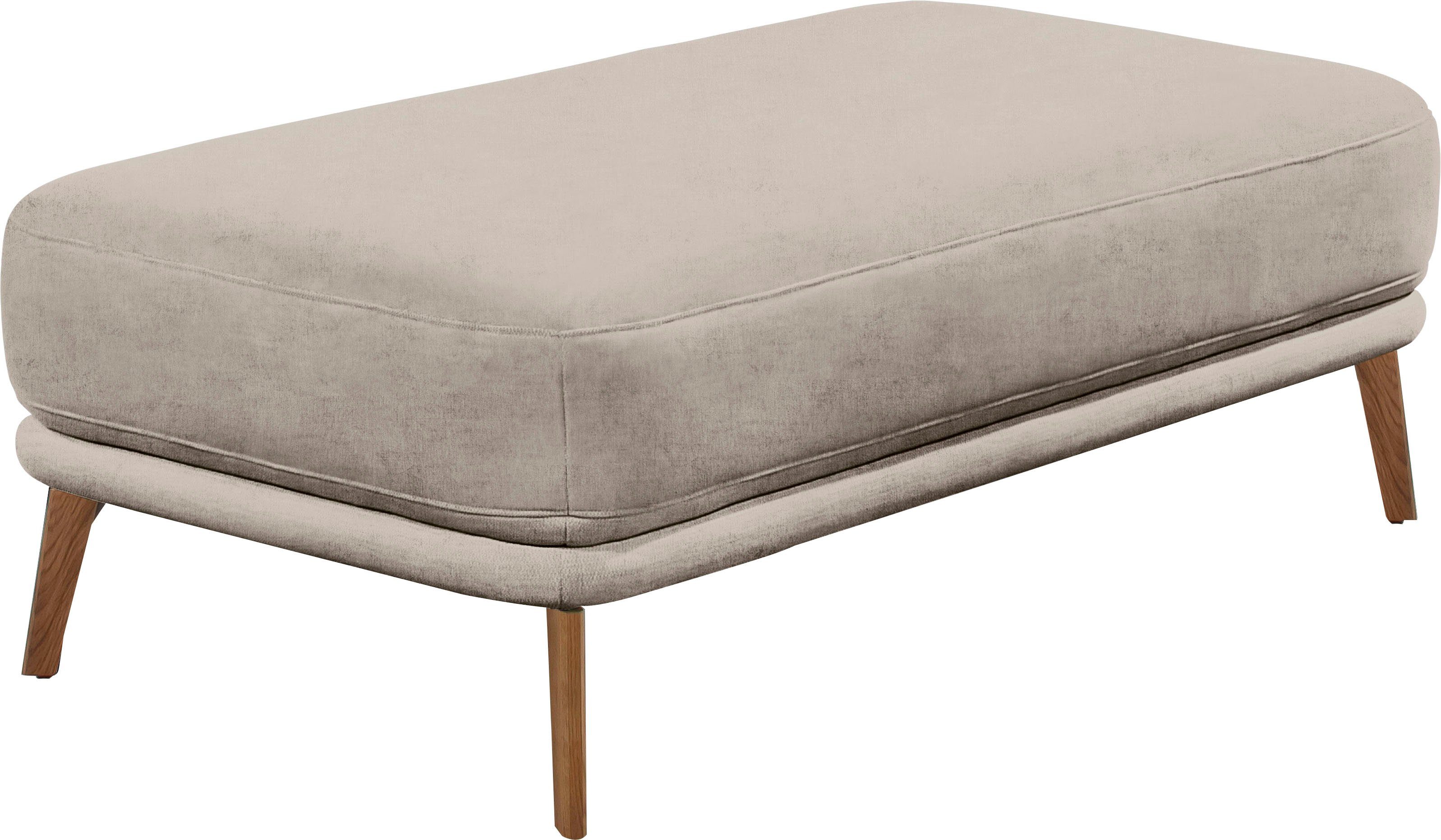 SCHÖNER WOHNEN-Kollektion Hockerbank Pearl - 5 Jahre Hersteller-Garantie, auch in Bouclé, Passend zur Serie Pearl, Füße Massivholz