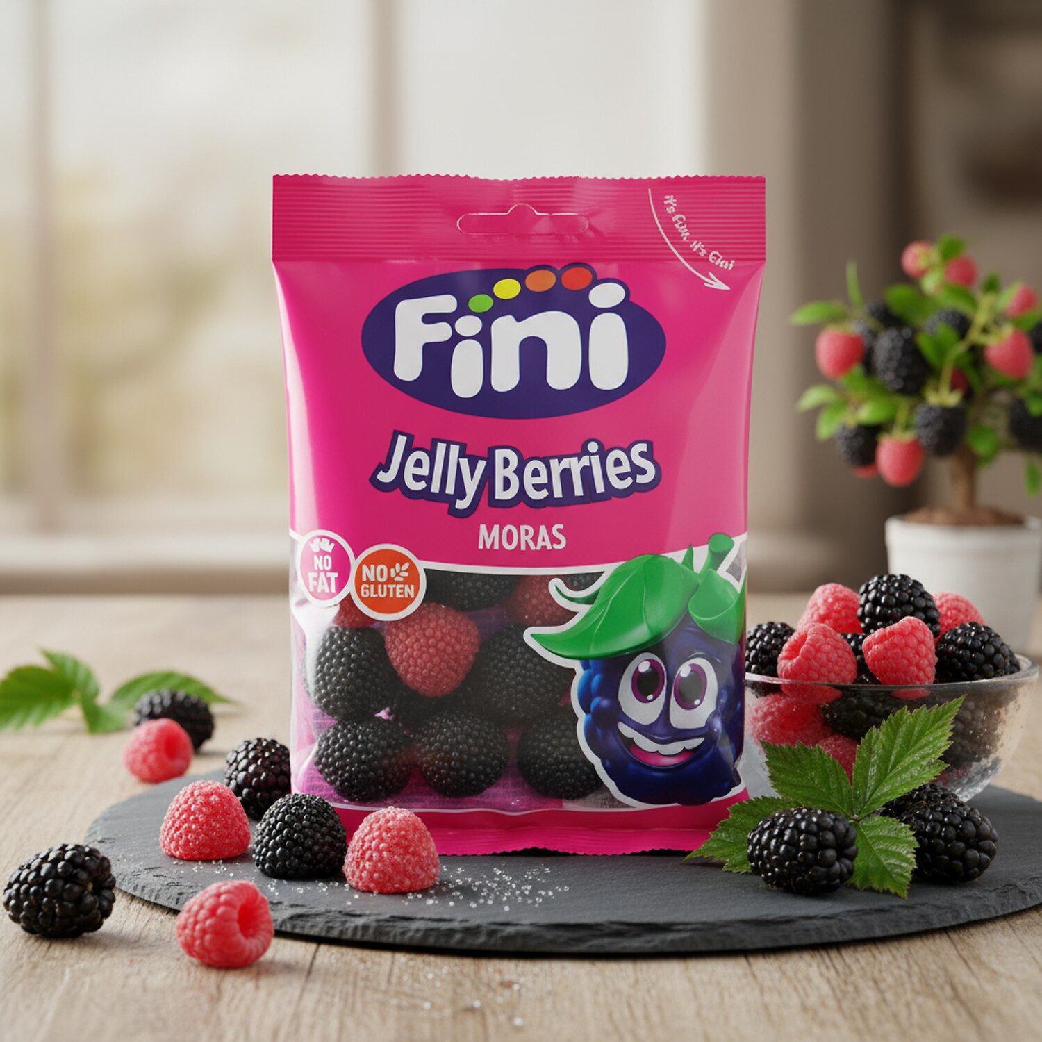 Fini Fruchtaufstrich, 1 x 90 g, Jelly Berries Moras – Fruchtige Geleebeeren, halal & glutenfrei