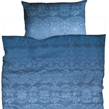 Bettwäsche Demir Blau Satin, CASATEX, Satin, 2 teilig, Orientalisch, Muster, Verzierungen