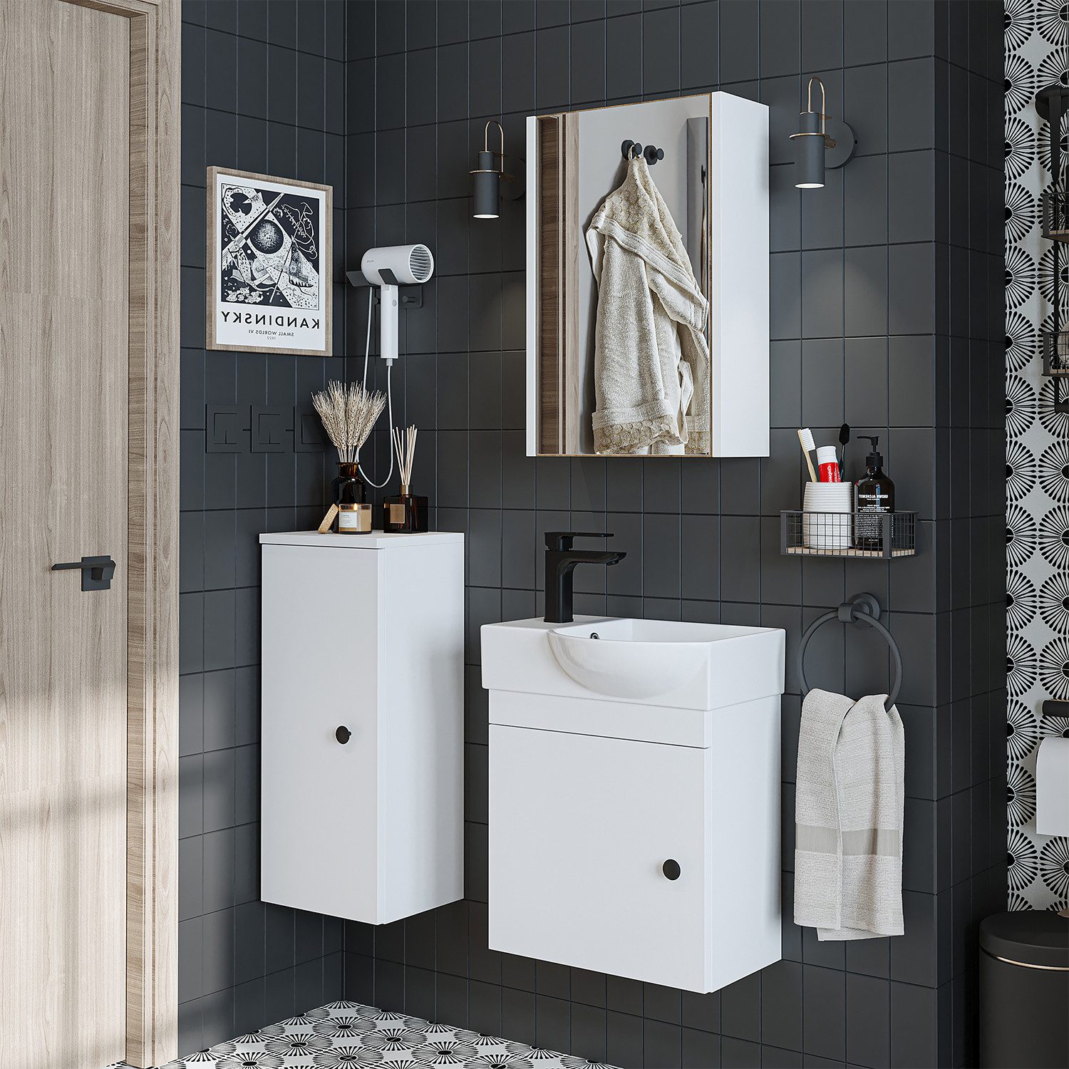 Roomart Badmöbel-Set PUNTO, (Unterschrank mit Waschbecken günstig online kaufen