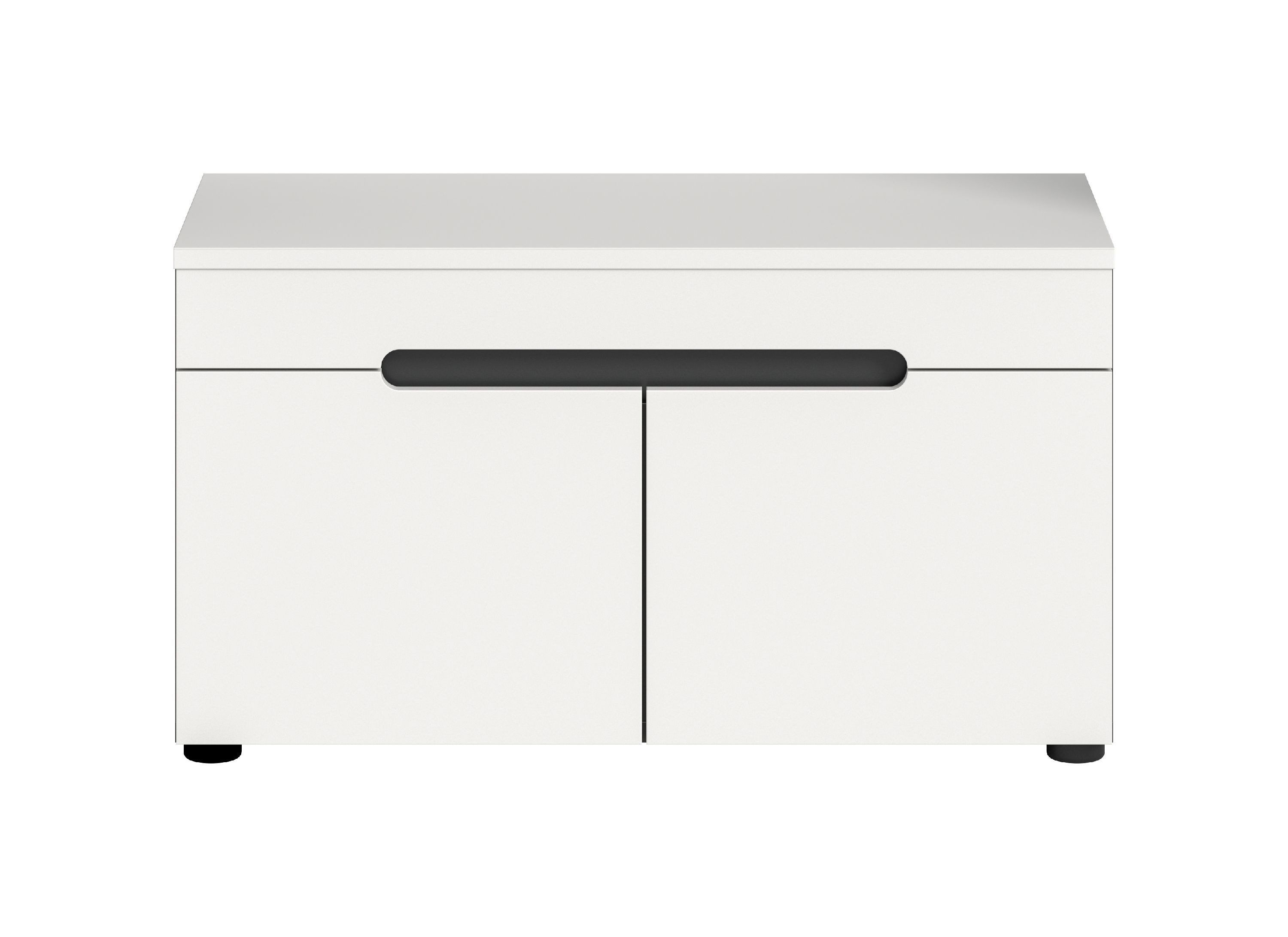 xonox.home Sitzbank, Basalt grau Nachbildung Melamin beschichtet modern 80x45x37 cm