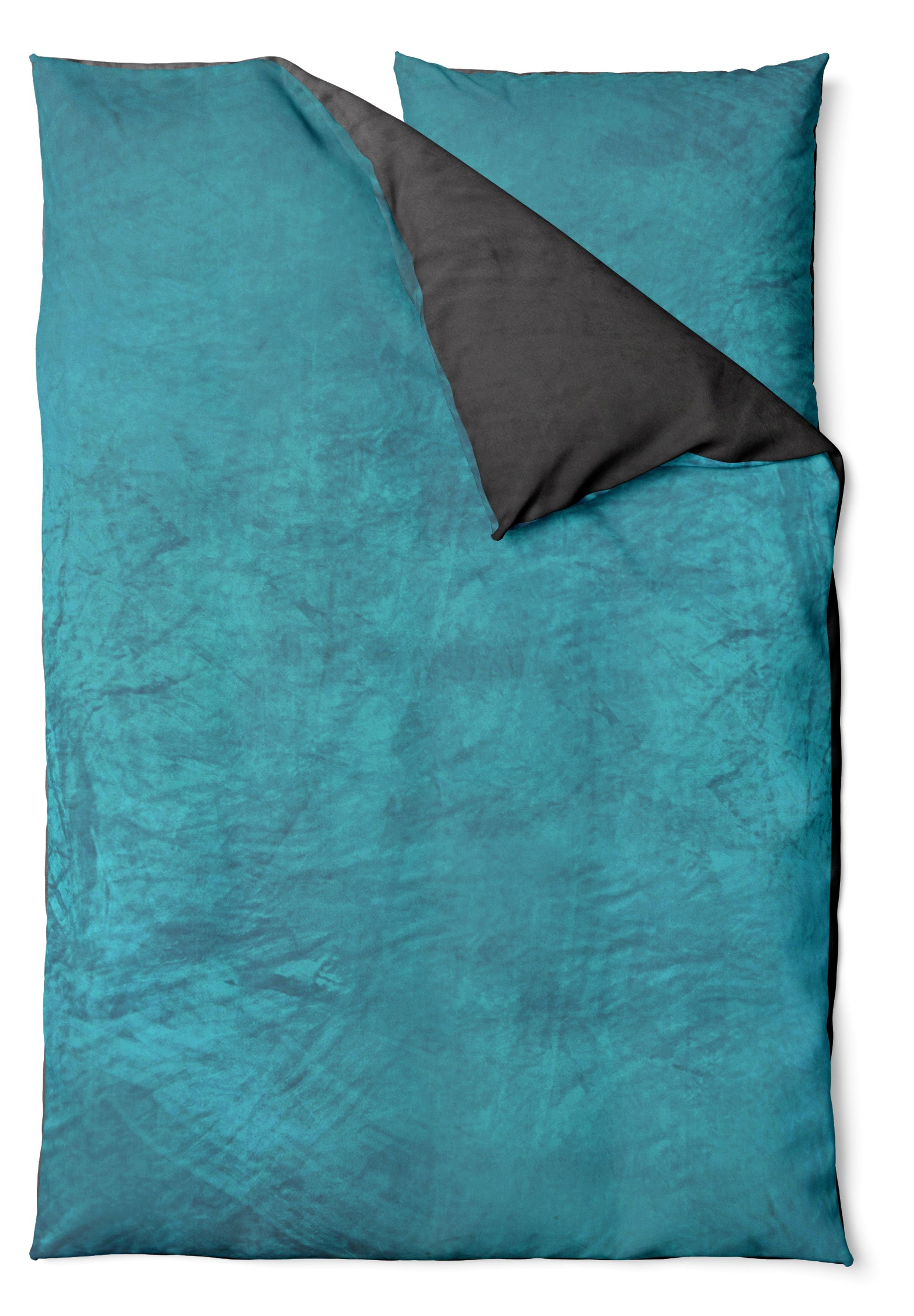 One Home Bettwäsche Winter Cashmere Touch Unifarben, Fleece, 2 teilig, flauschig warmes Teddy Plüsch, Wende Normalgröße