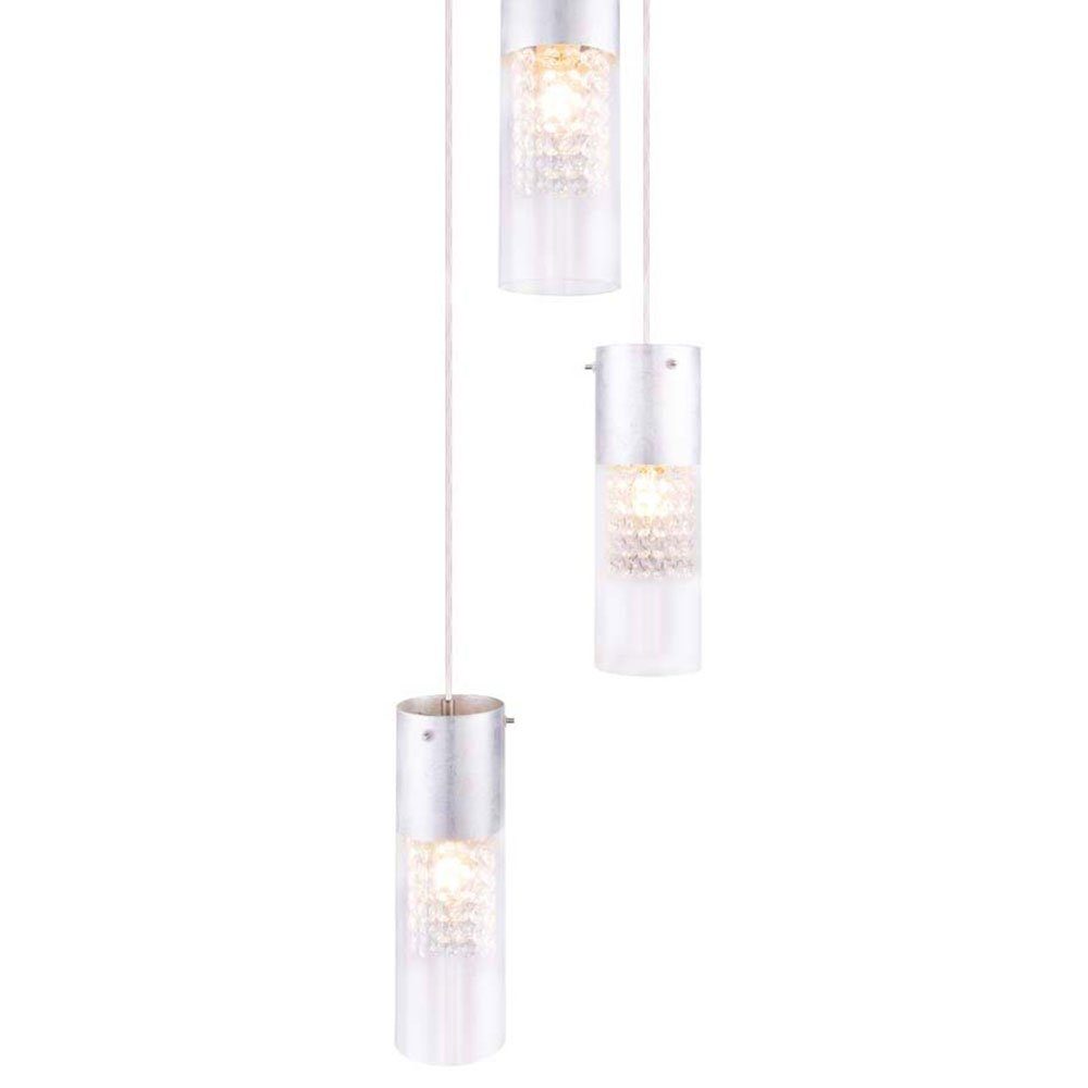 etc-shop LED Kristall Leuchtmittel Fernbedienung Warmweiß, Pendelleuchte, Glas Pendelleuchte Modern inklusive