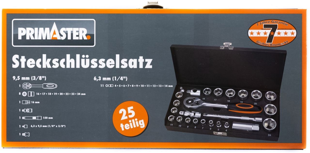 25-teilig ST25 1/4 Primaster Steckschlüssel Primaster Steckschlüsselsatz