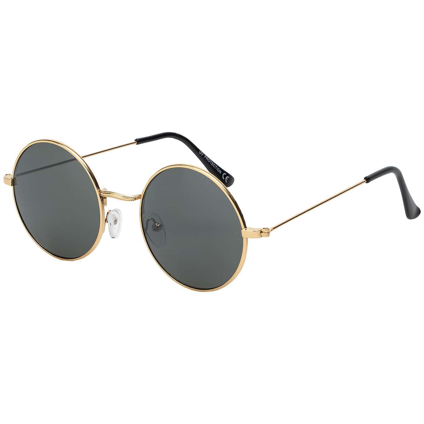 BEZLIT Eyewear Retrosonnenbrille Rund Form Designer Herren Sonnenbrille (1-St) mit Grau, Braun, Grünen Linsen