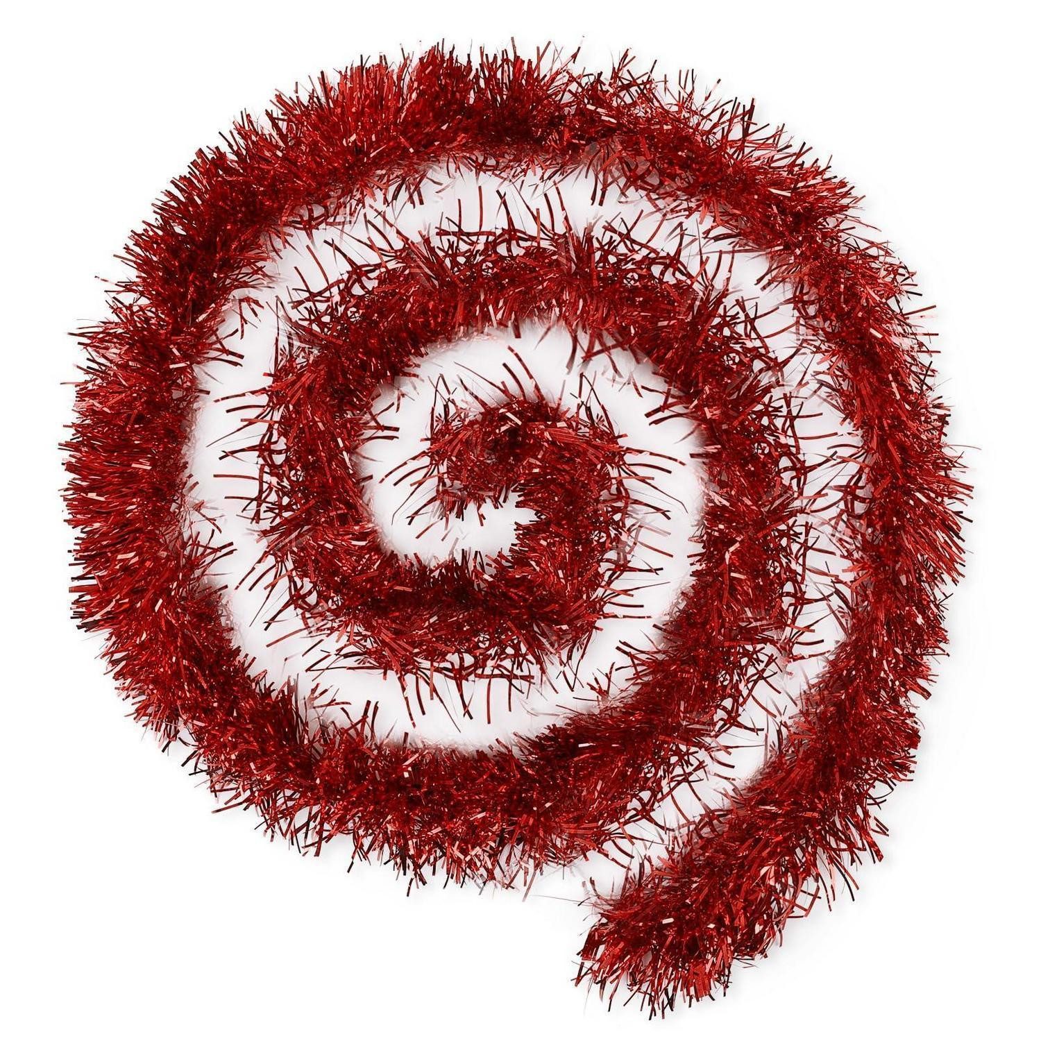 LuxusKollektion Girlanden Lametta Girlande 5er Set 2m Rot