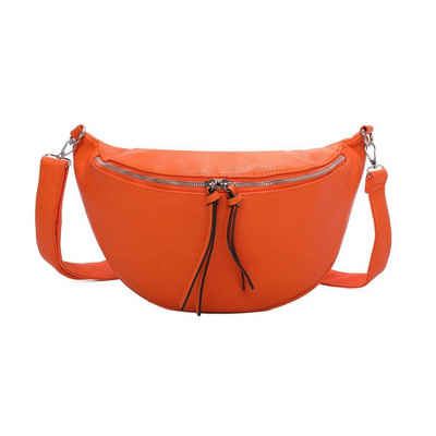 ITALYSHOP24 Schultertasche Damen XXL Tasche CrossBody Body Bag Brusttasche, als CrossOver, Umhängetasche tragbar, Hüfttasche