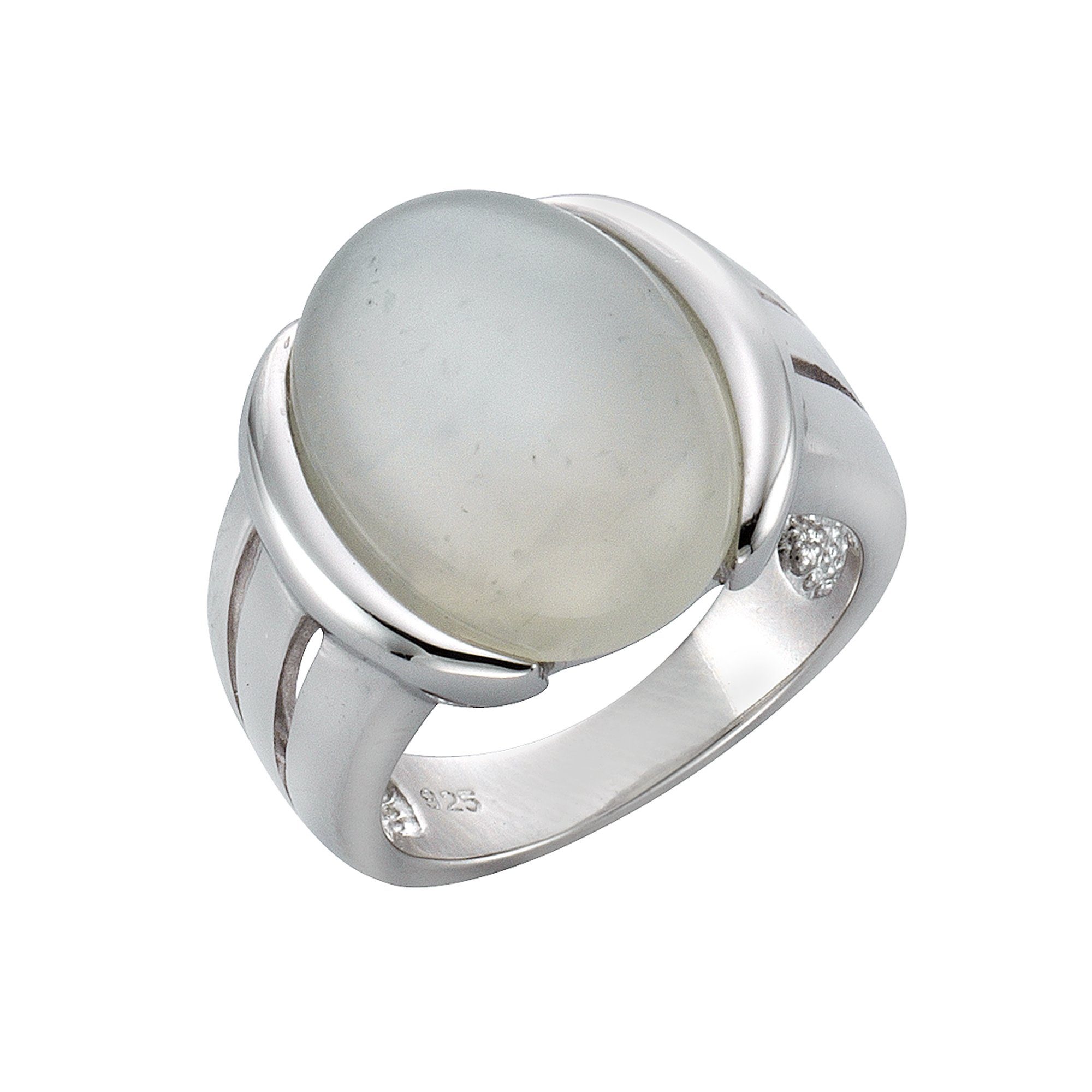 Zeeme Sterling Silber 925/- Fingerring Mondstein