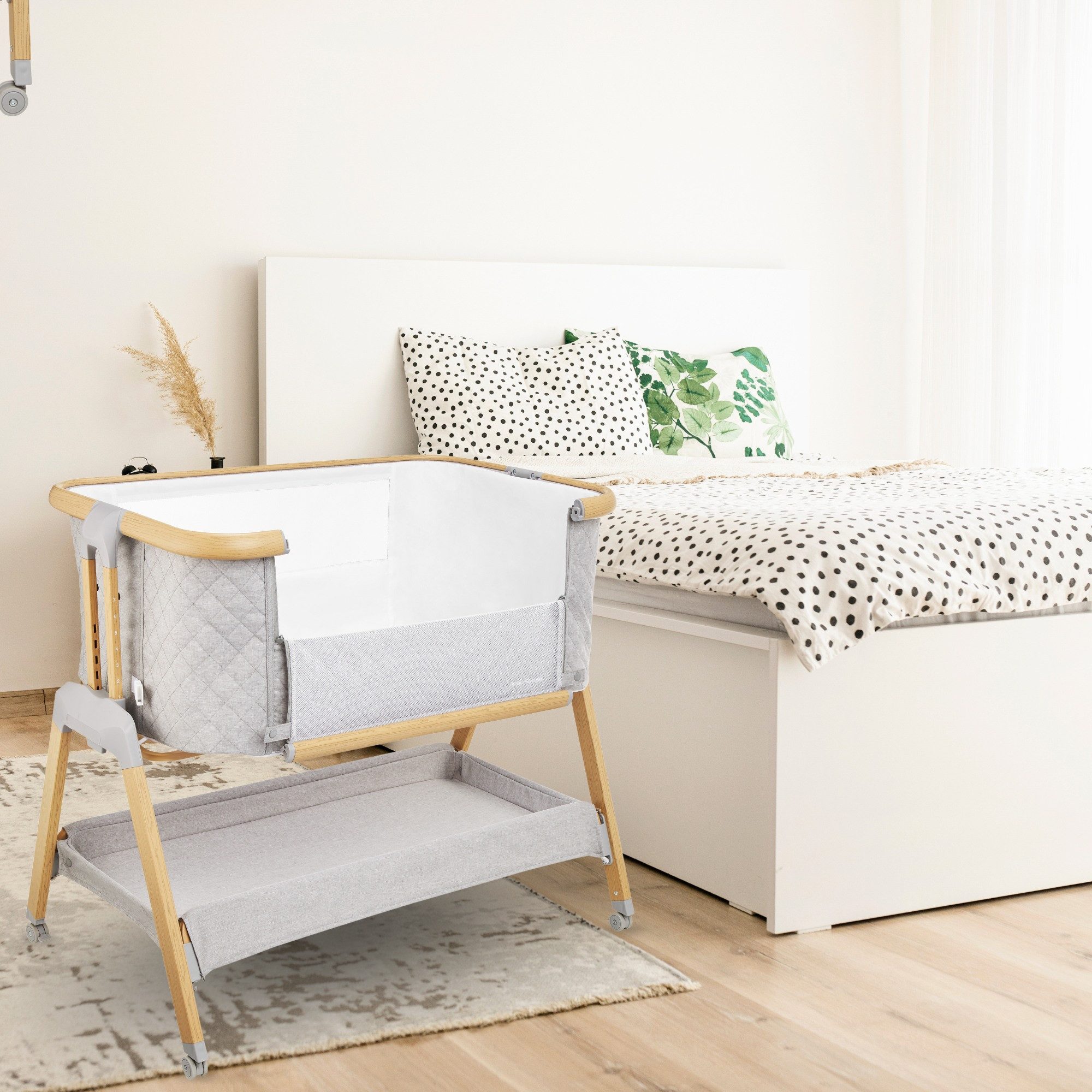 Moby-System Beistellbett Baby-Reisebett, freistehend, 3-in-1 - Co-Sleeper DREEMY