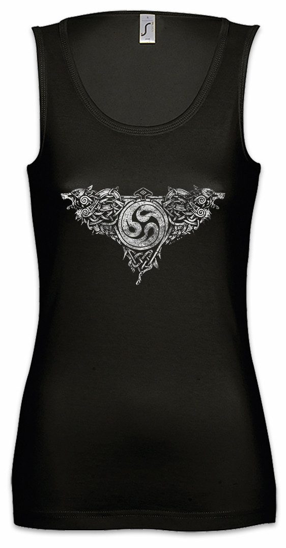 Tanktop Geri And Freki II Ärmelloses Damen T-Shirt Odhins Wölfe Odin Wolves