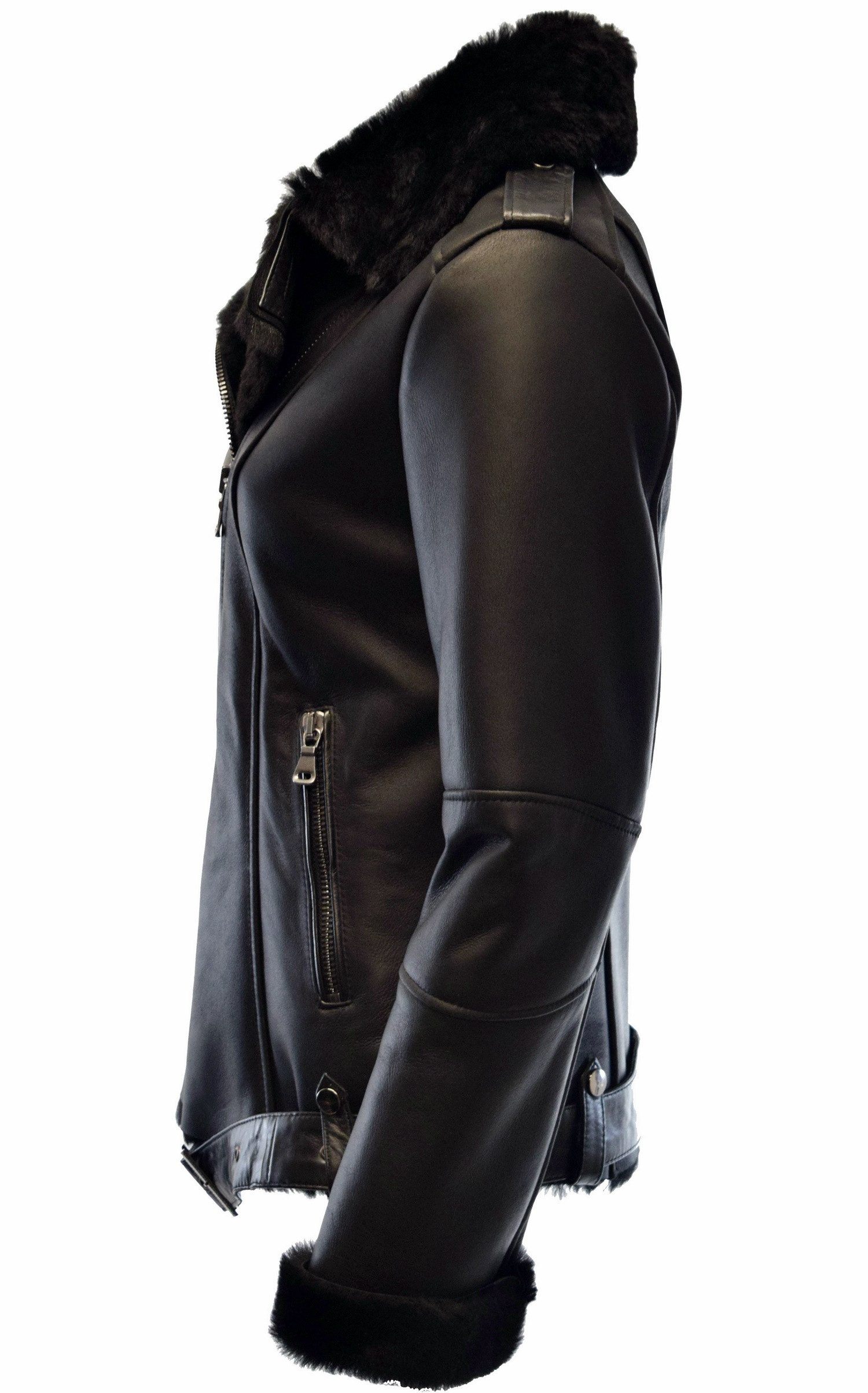 Zimmert Leather Lederjacke Carla Designer, Schwarz,Braun, Lammfelljacke, Bi günstig online kaufen