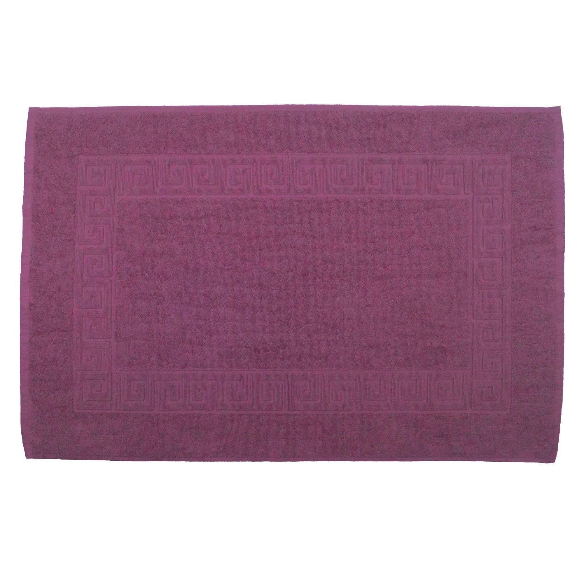 Julie Julsen Badematte 1-Badematte-Lila-50 x 40 cm, Baumwolle, Spiral