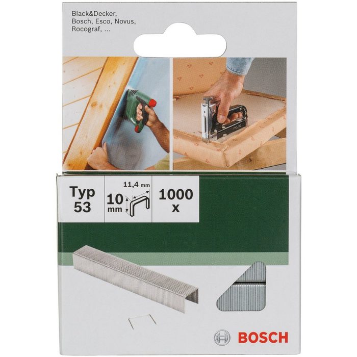 Bosch Home & Garden Tackerklammer Feindrahtklammer Typ 53 rostfrei Typ 53; 10 mm