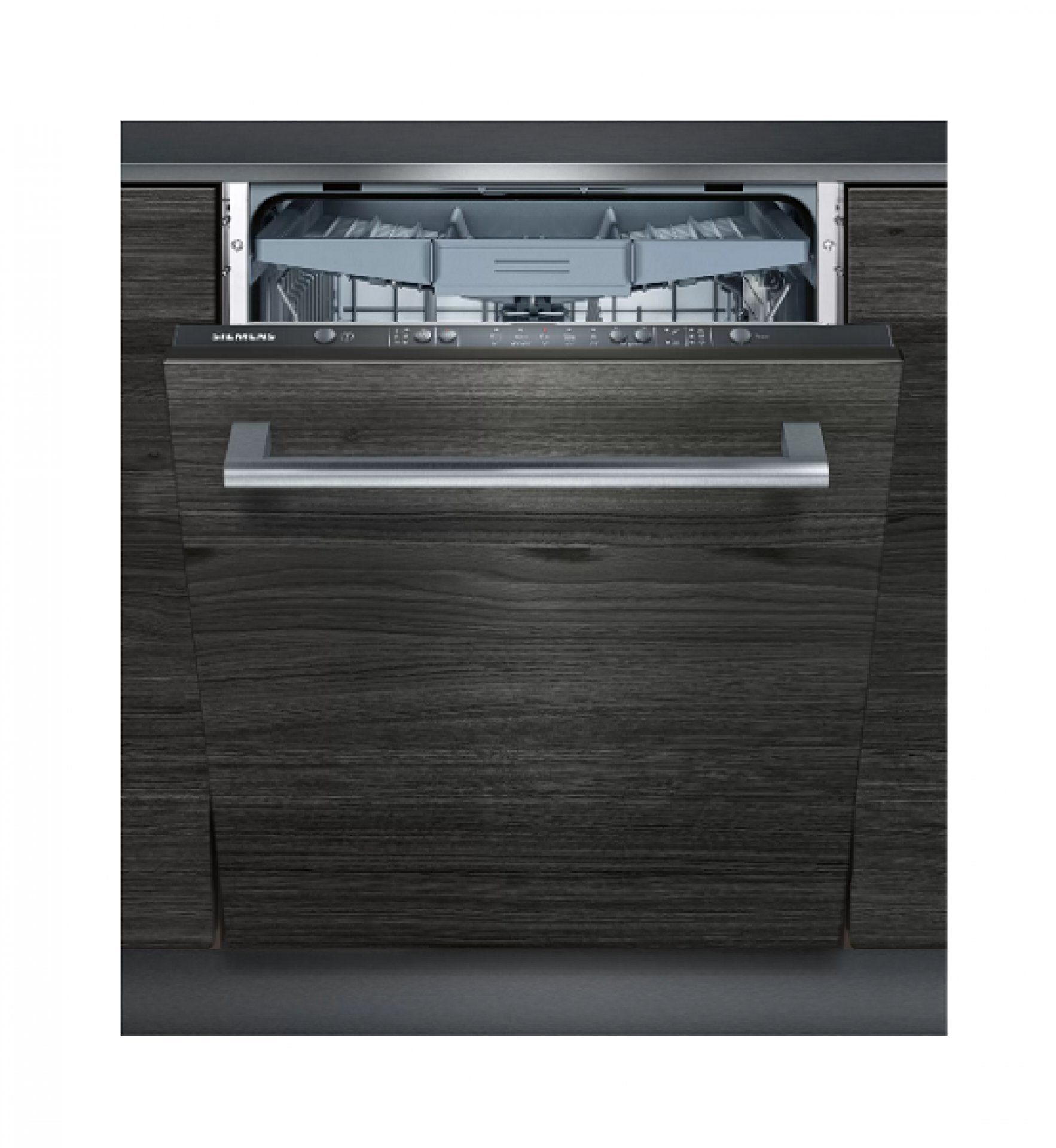 Vario3 Schublade des SIEMENS Geschirrspülers mit Besteck und Espressotassen