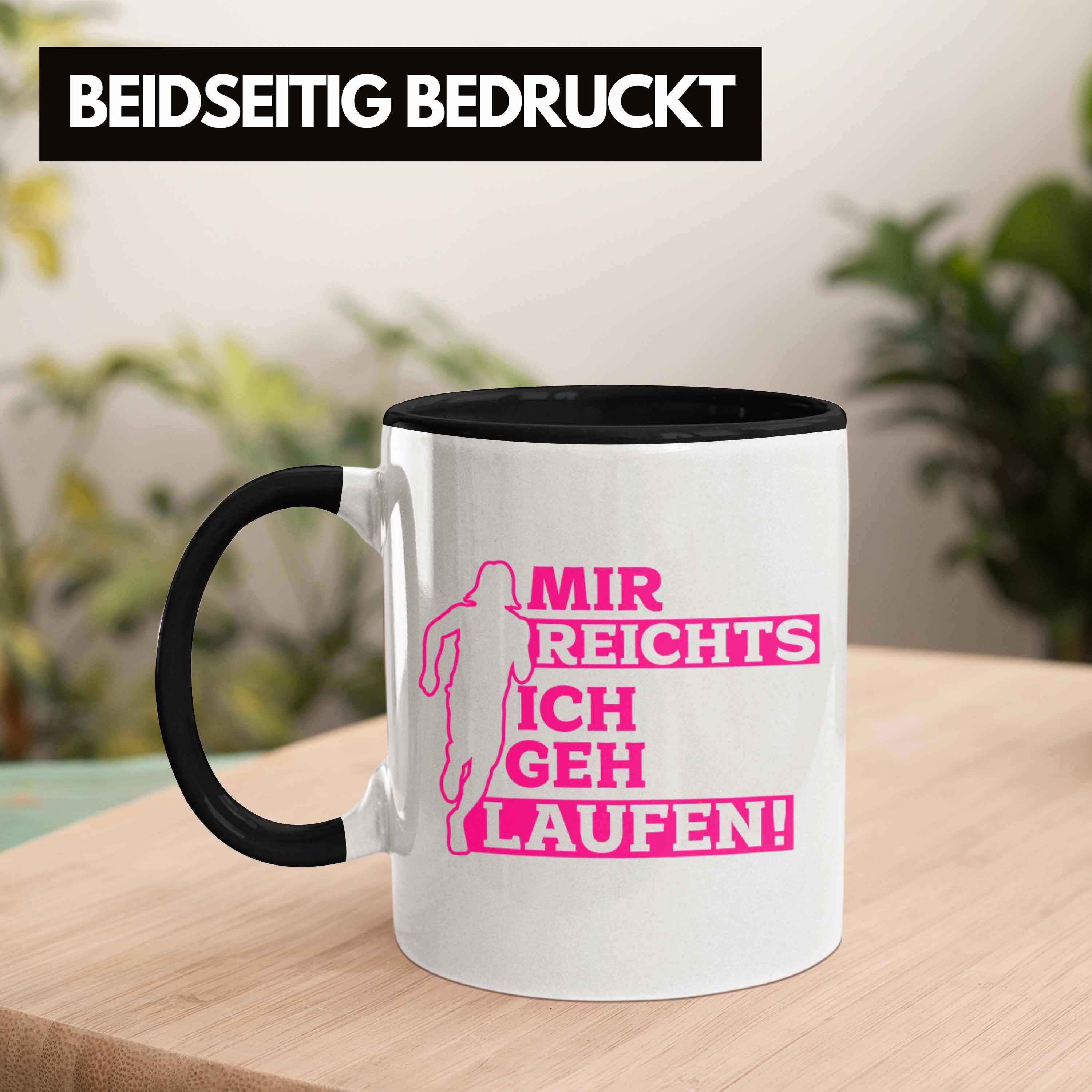 Laufen" Trendation "Mir Joggerinnen Joggen für Geschenk Tasse Geh Tasse Reichts Schwarz Ich