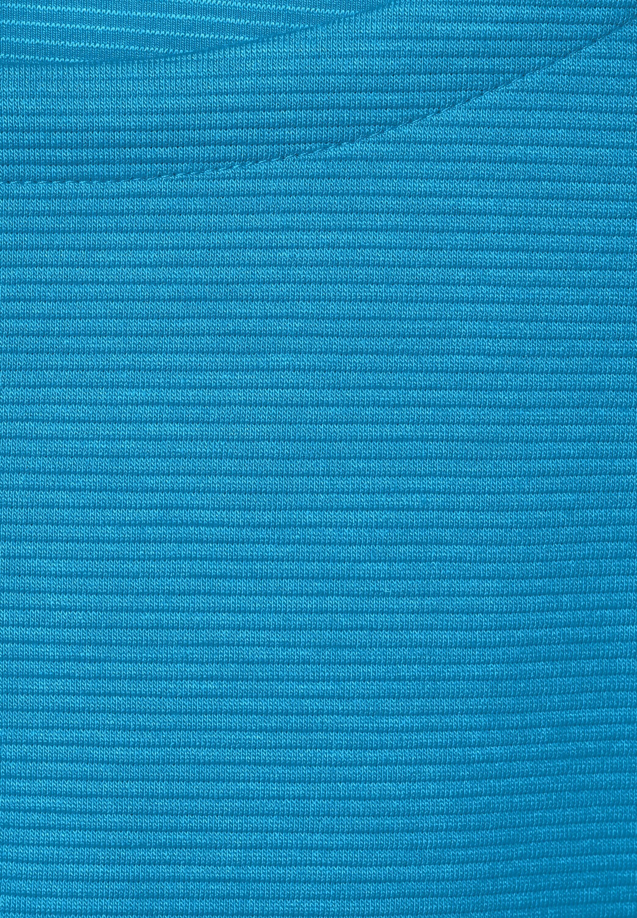 blue mit aquamarine STREET ONE U-Boot-Ausschnitt 3/4-Arm-Shirt