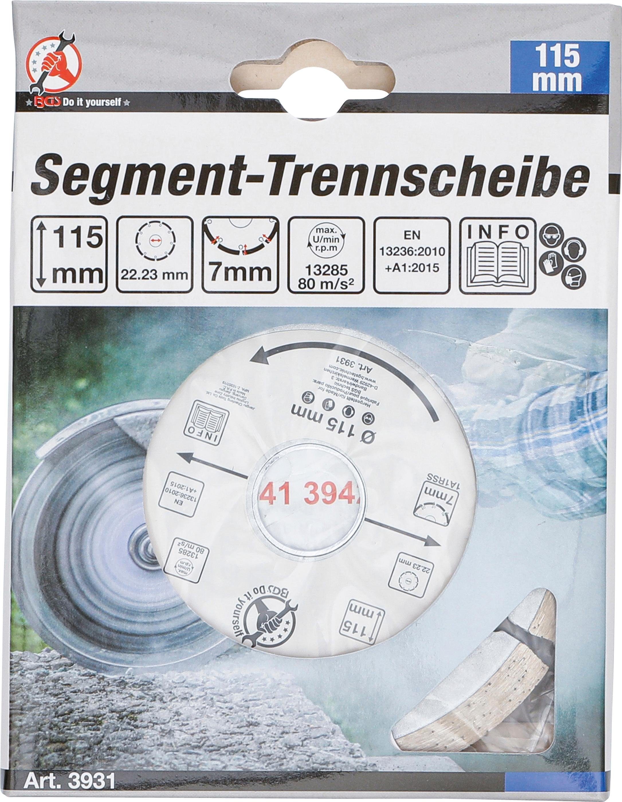 BGS technic Trennscheibe Segment-Trennscheibe, Ø mm 115