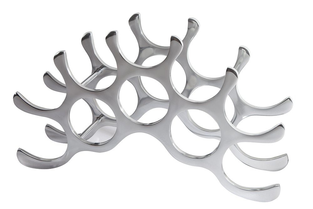 riess-ambiente Weinregal FLAME 48cm silber, im Modern Design