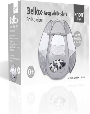 Knorrtoys® Bällebad Bellox, Grey White Stars, mit 50 Bällen