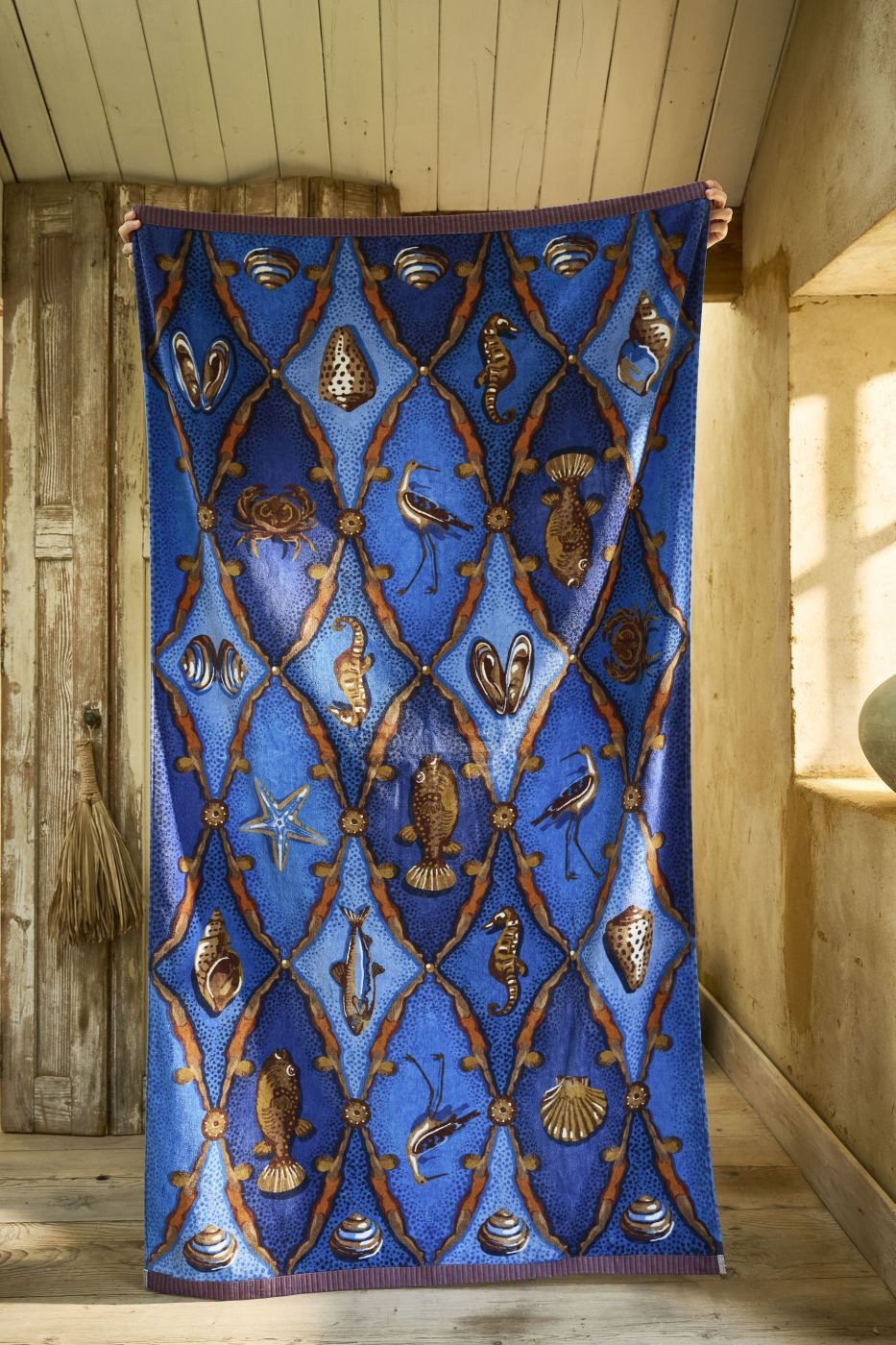 PiP Studio Strandtuch Strandtuch PIP Little Sea Beachtowel Blue 100x180 Blau, (1-St), Sport, Strand & Badehandtuch Liegetuch Saunatuch