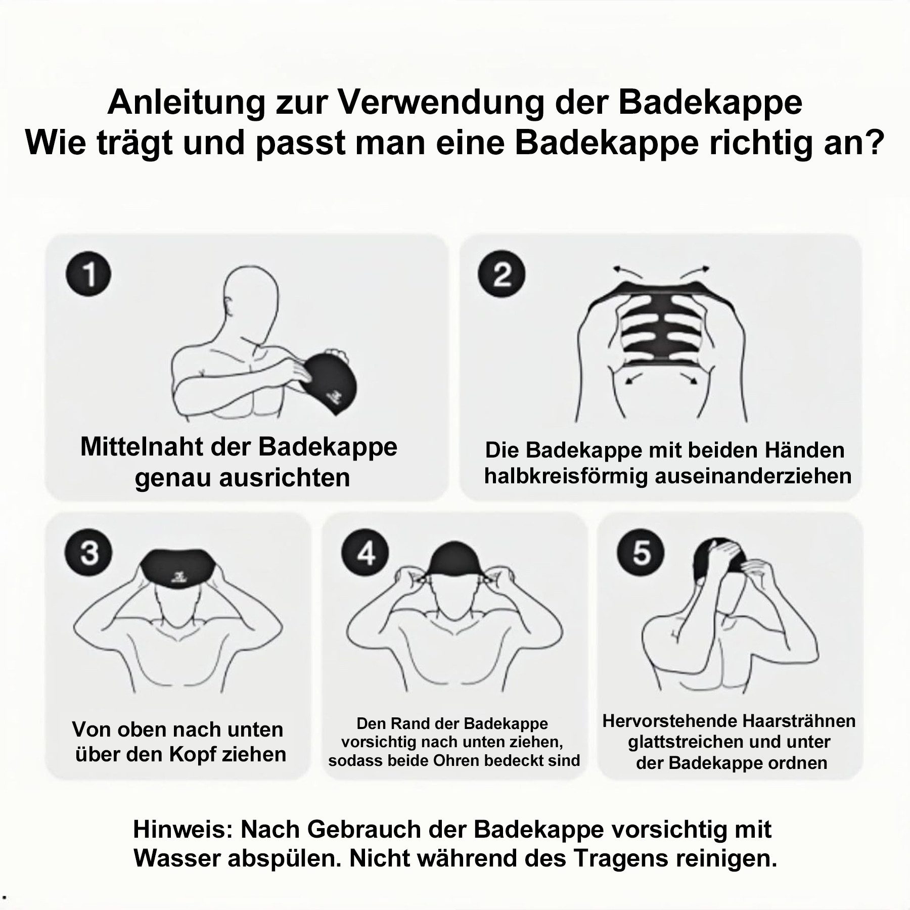 Mutig Schwimmbrille Schwimmbrille Set mit Badekappe & Nasenklammer HD Anti-Beschlag Unisex, (3D-Ohrenschutz Schwimmkappe aus Silikon für Damen & Herren, Schwimmmaske mit Großen Gläsern Wasserdicht &  Anti Fog Klar Weitwinkel), Premium Komfort für Training & Freizeit – für Erwachsene & Jugendliche