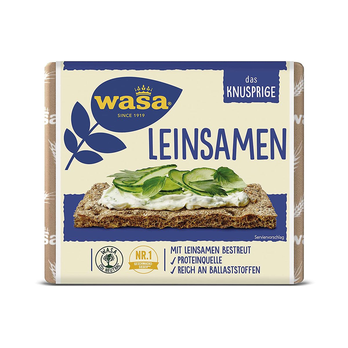 Wasa Brot, Wasa Fit und Vital das Knäckebrot mit Leinsamen bestreut 225g