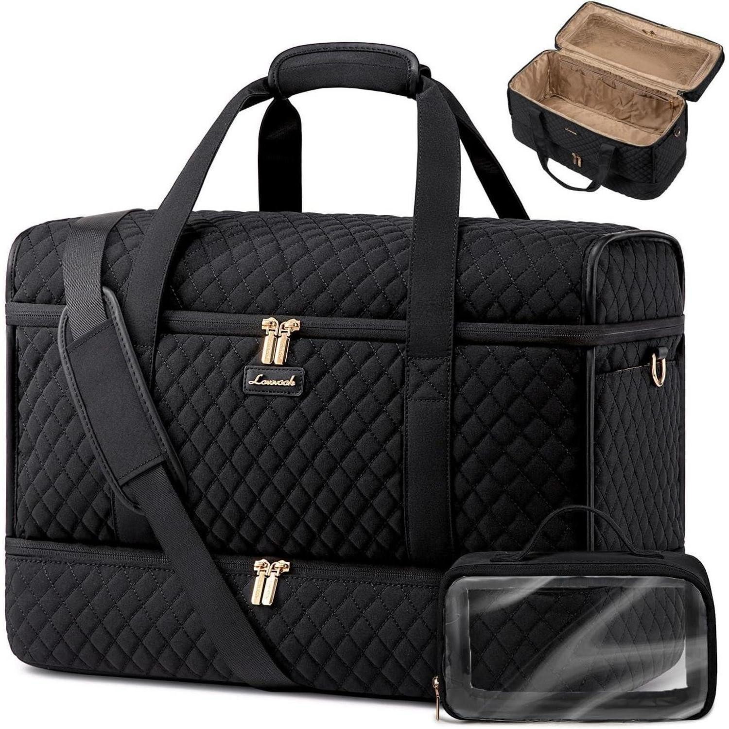 LuxusKollektion Weekender Reisetasche Damen mit Schuhfach, Große Öffnung Weekender