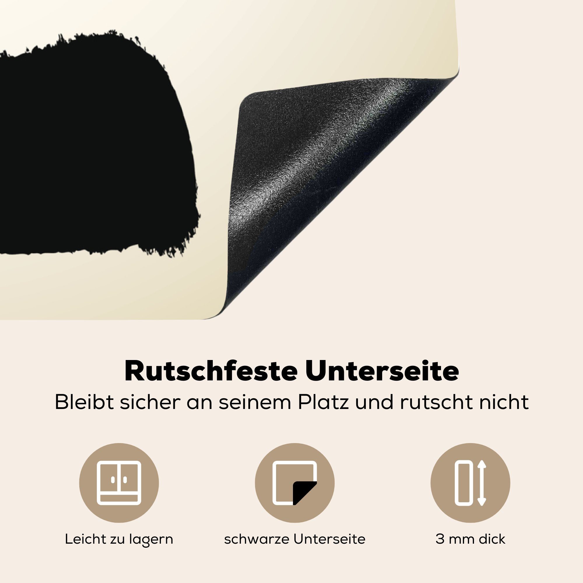 MuchoWow Herdblende-/Abdeckplatte für für Zeichen küche Vinyl, (1 Arbeitsplatte Chinesisches Leben, tlg), 78x78 Ceranfeldabdeckung, cm