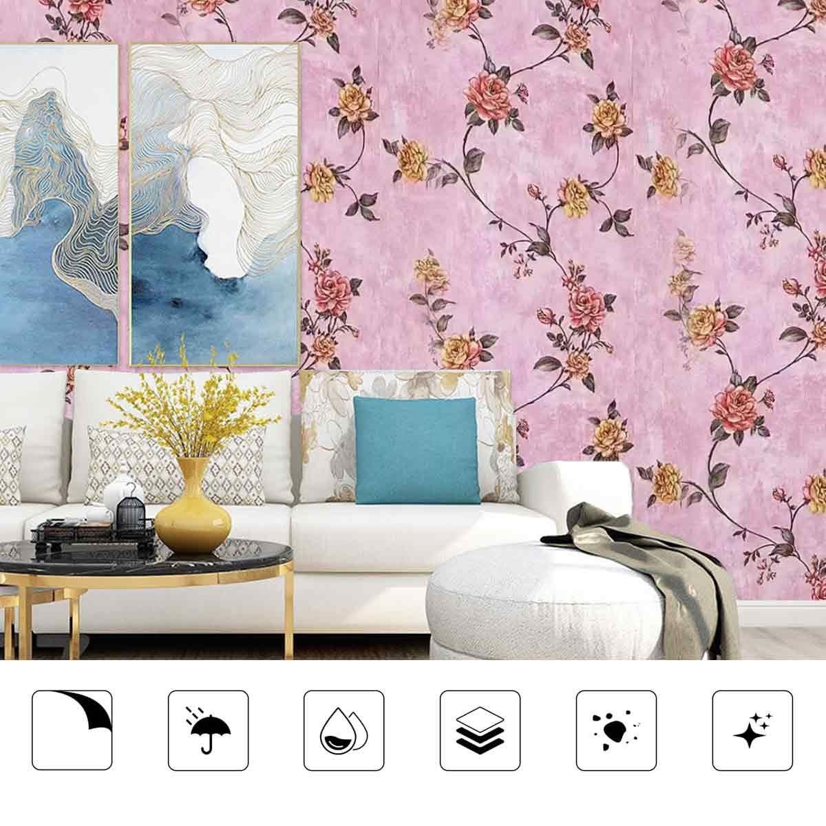 Floral Jormftte Pattern Deko Series Fototapete Tapete,selbstklebende Tapete,für Haus Rosa