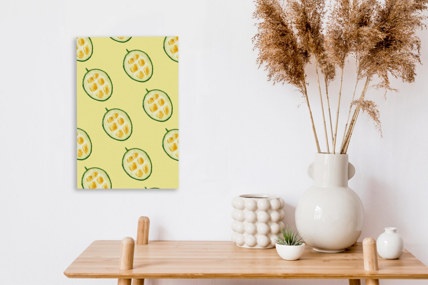 OneMillionCanvasses® Leinwandbild Zitrusfrüchte bespannt Obst - cm fertig inkl. (1 St), Gemälde, 20x30 Leinwandbild - Muster, Zackenaufhänger