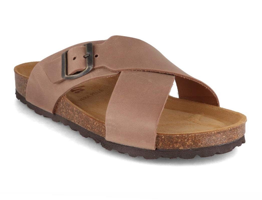 Stylishe Kreuzsandale 'Sylt' Kork-Pantolette für Damen und Herren Hausschuh