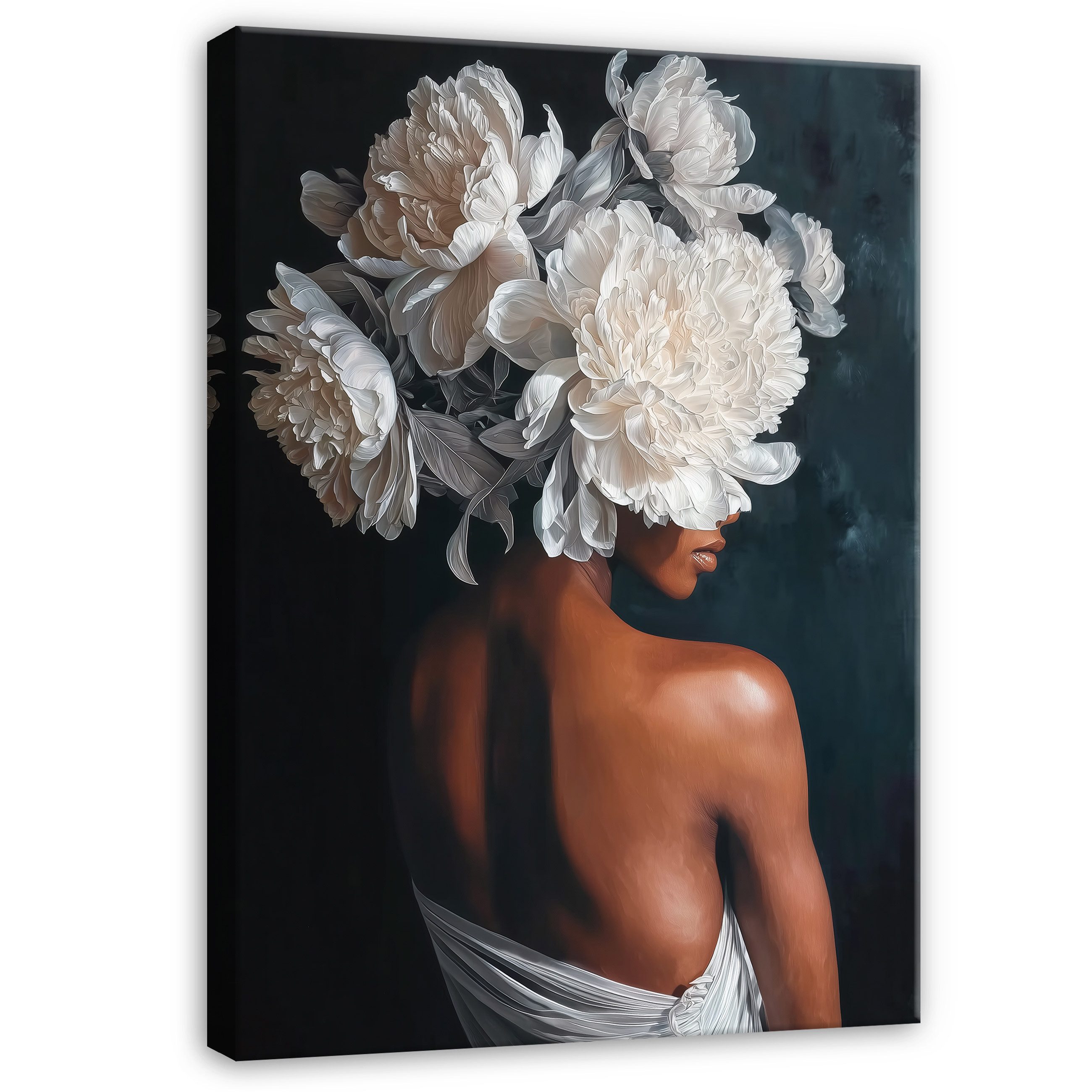 Wallarena Leinwandbild Frau Blumen Abstrakt Modern Wandbilder Wand Deko XXL günstig online kaufen