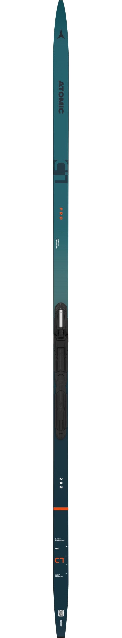 Langlaufski PRO C1 SKINTEC med+SH CL PETRO PETROL/ORANGE/