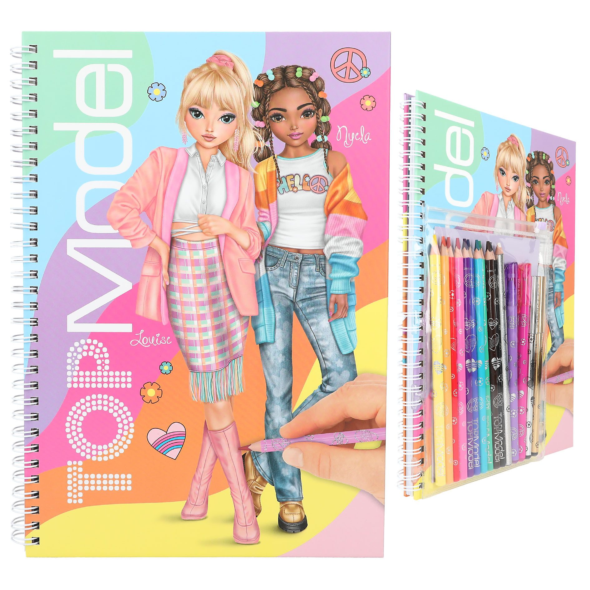 Depesche Malvorlage DEPESCHE TOPModel Malbuch-Set mit Stickern